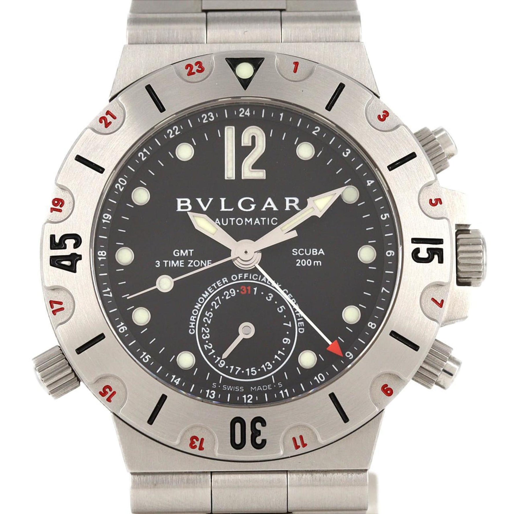Bvlgari Scuba GMT Stainless Steel Automatic Watch