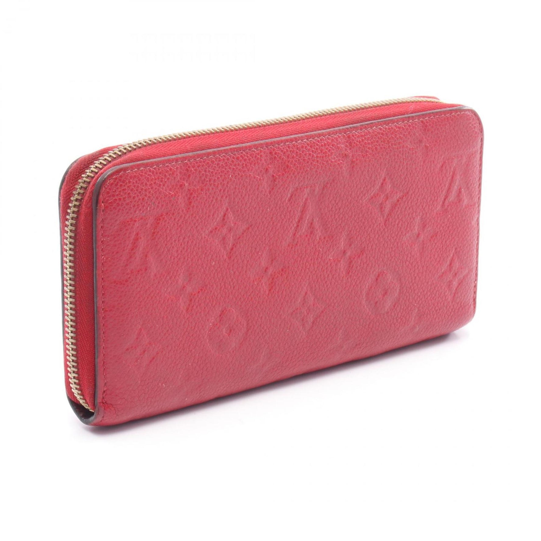 Louis Vuitton Zippy Wallet, Monogram Empreinte Leather, Red