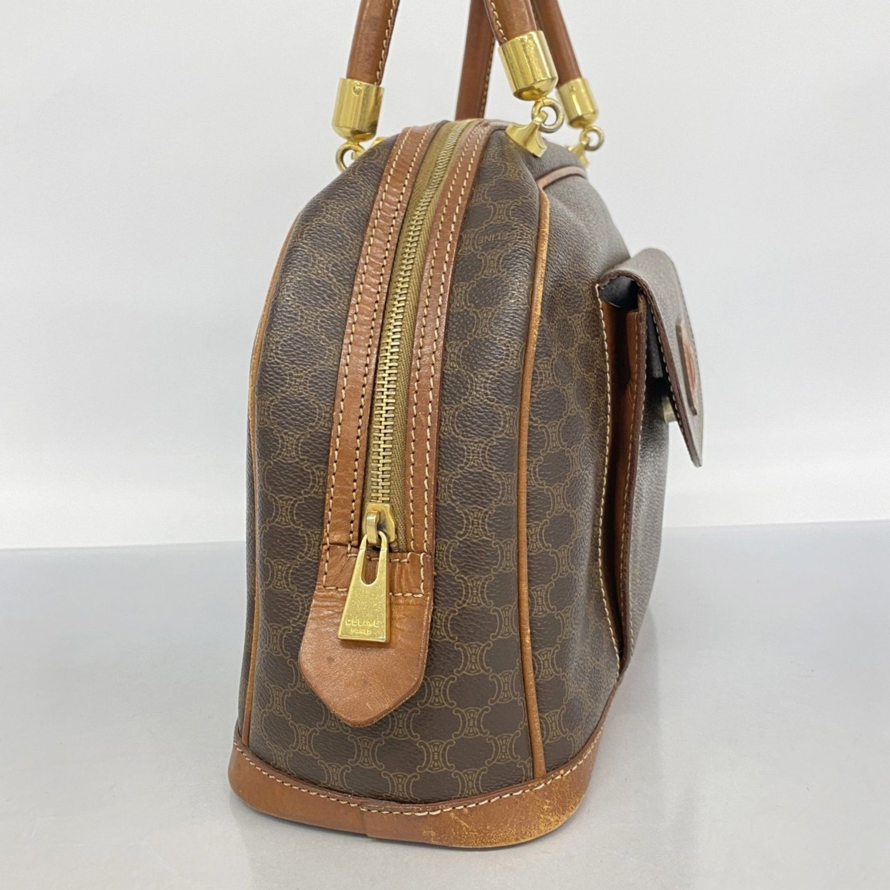 Celine Must Handbag Brown Women's
