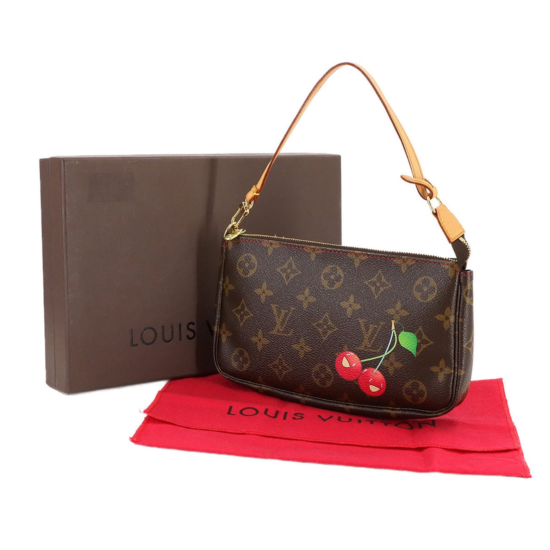 Louis Vuitton Monogram Cherry Pochette Accessoires Handbag by Takashi Murakami