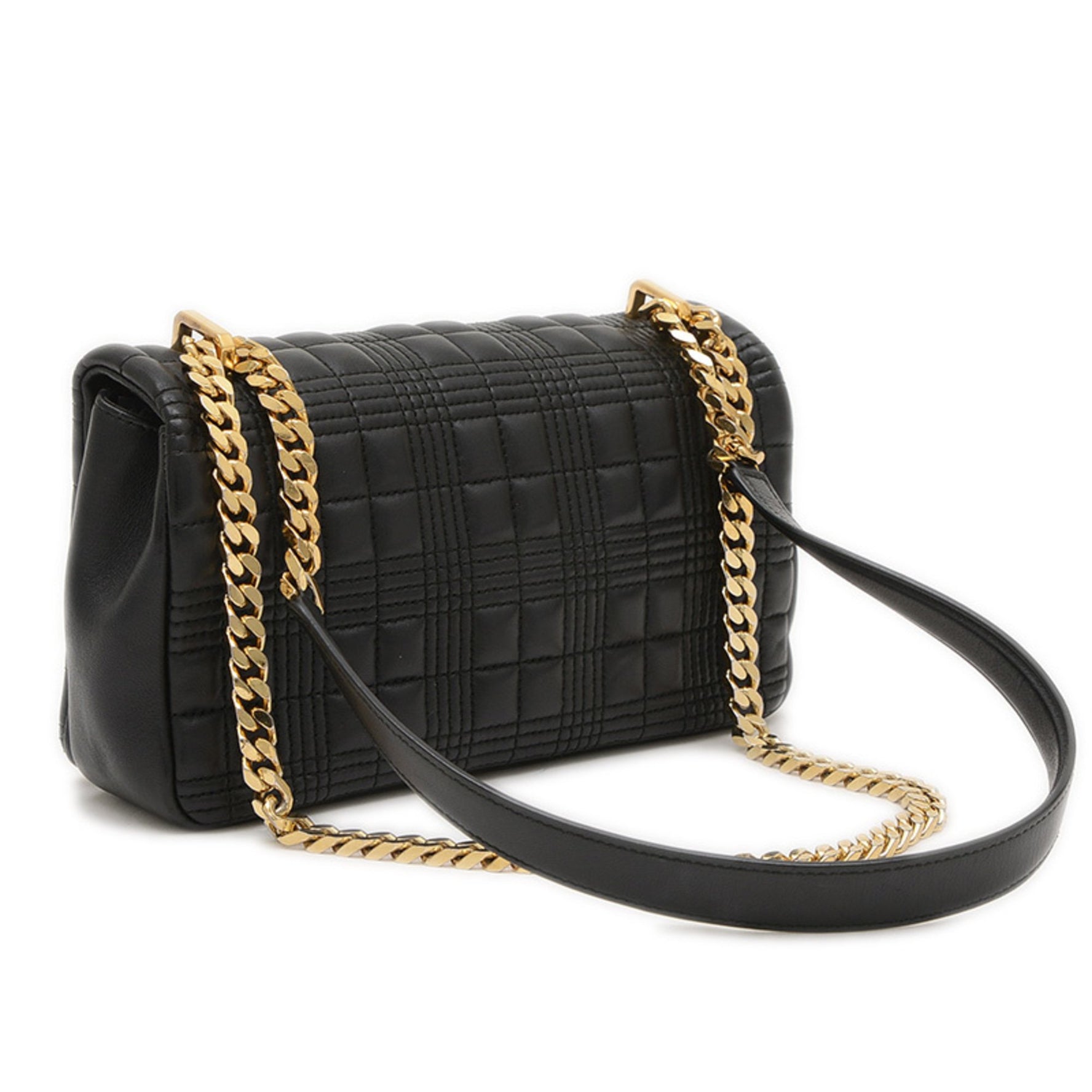 Burberry Small Quilted Shoulder Bag Lambskin Black BP