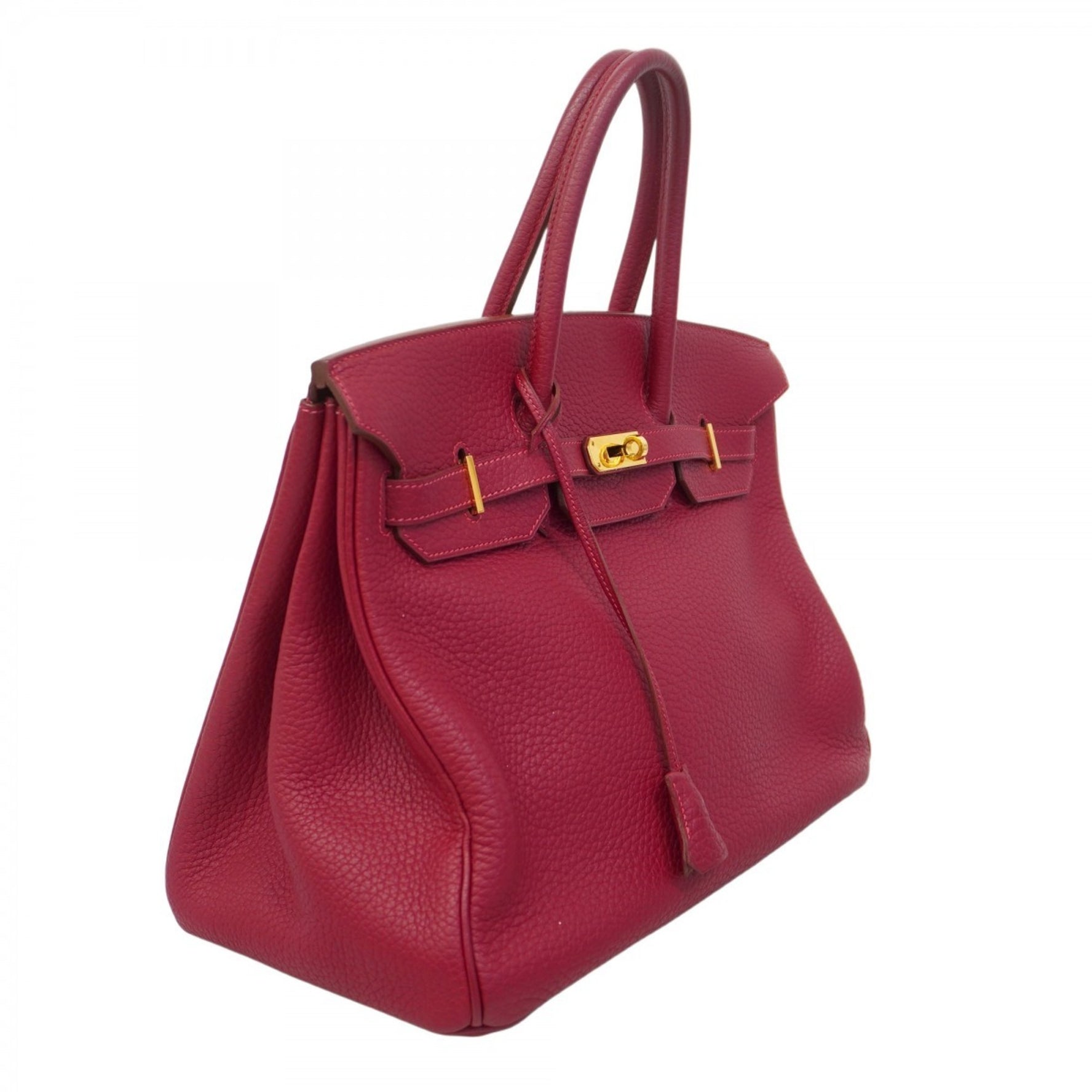 Hermes Hermès Birkin 35 Togo Rouge Kazak Handbag with I Stamp for Women