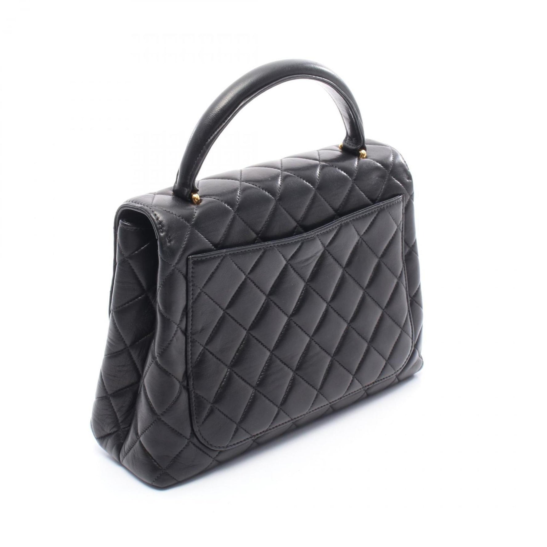 CHANEL Matelasse Top Handle Bag, Lambskin Leather
