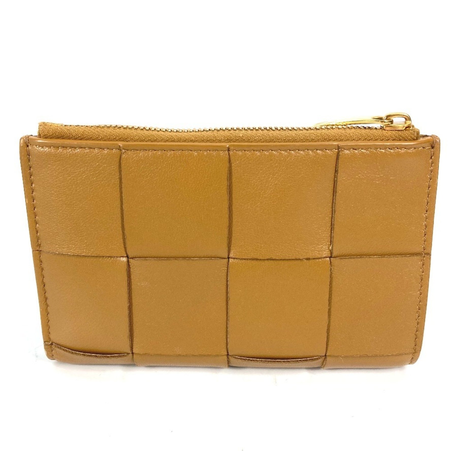 BOTTEGA VENETA Compact Cassette Wallet, Medium, Bi-fold Zipper Intrecciato Leather