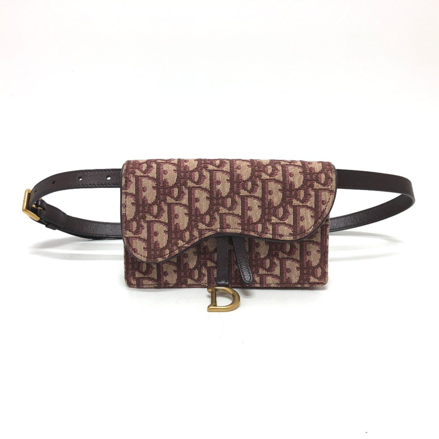 Christian Dior Christian Trotter Waist pouch body bag Bordeaux GoldHardware