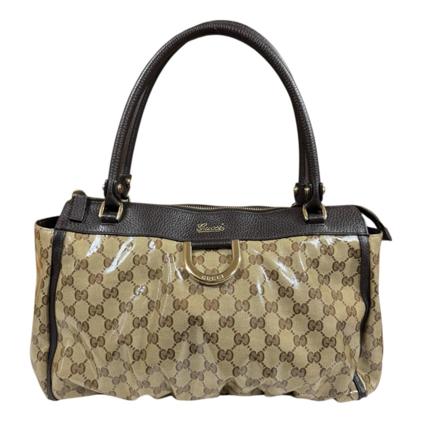 Gucci GG Crystal Abbey Tote Bag PVC Coated Canvas
