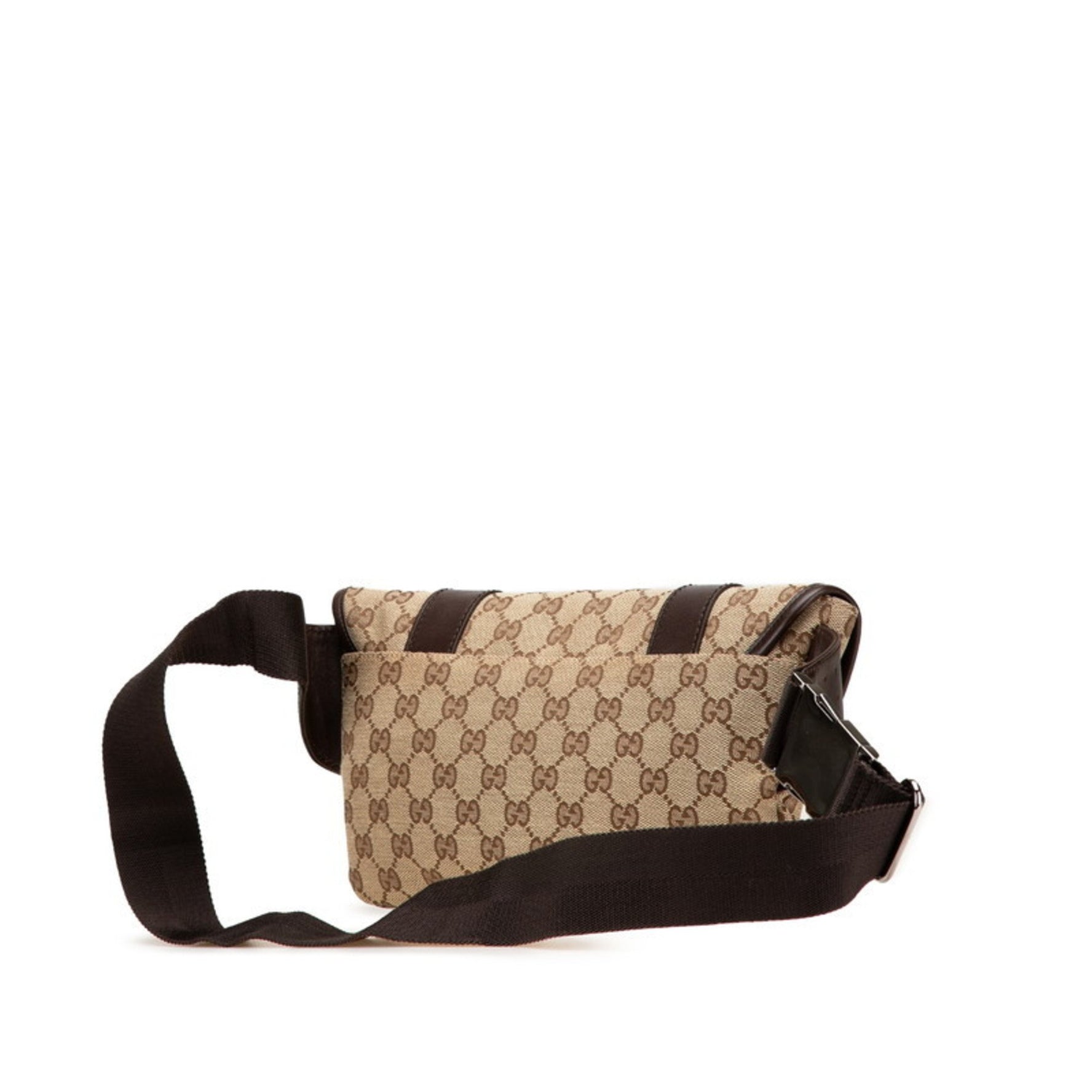 Gucci GG Canvas Waist Bag/Body Bag Beige/Brown Canvas/Leather Women's GUCCI