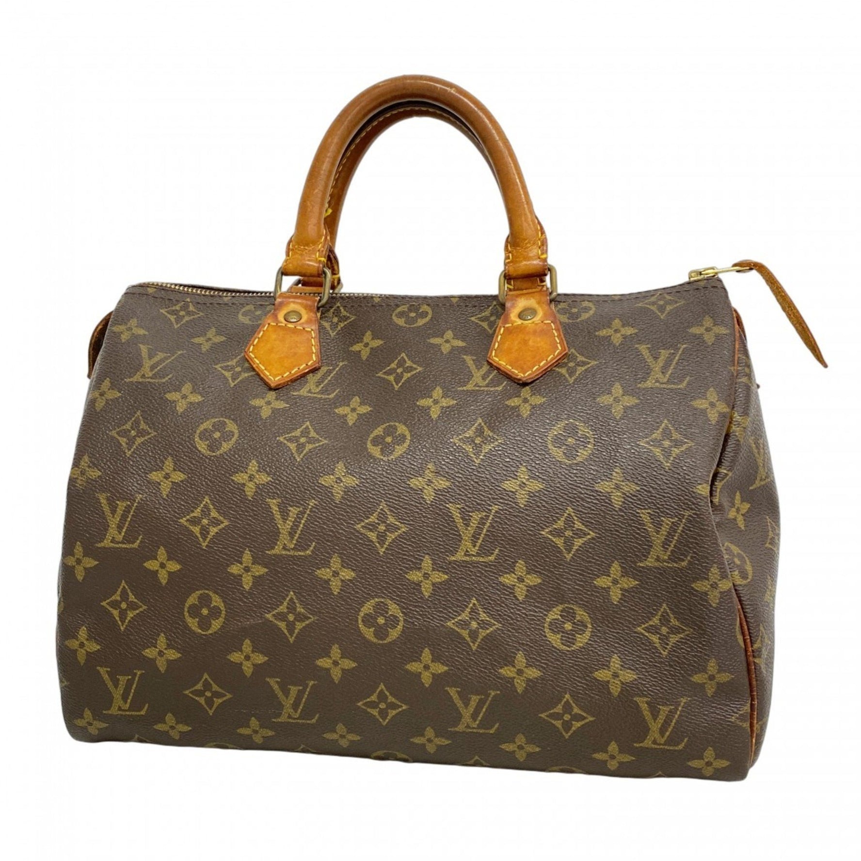Louis Vuitton Monogram Speedy 30 Handbag M41108 Brown Women's