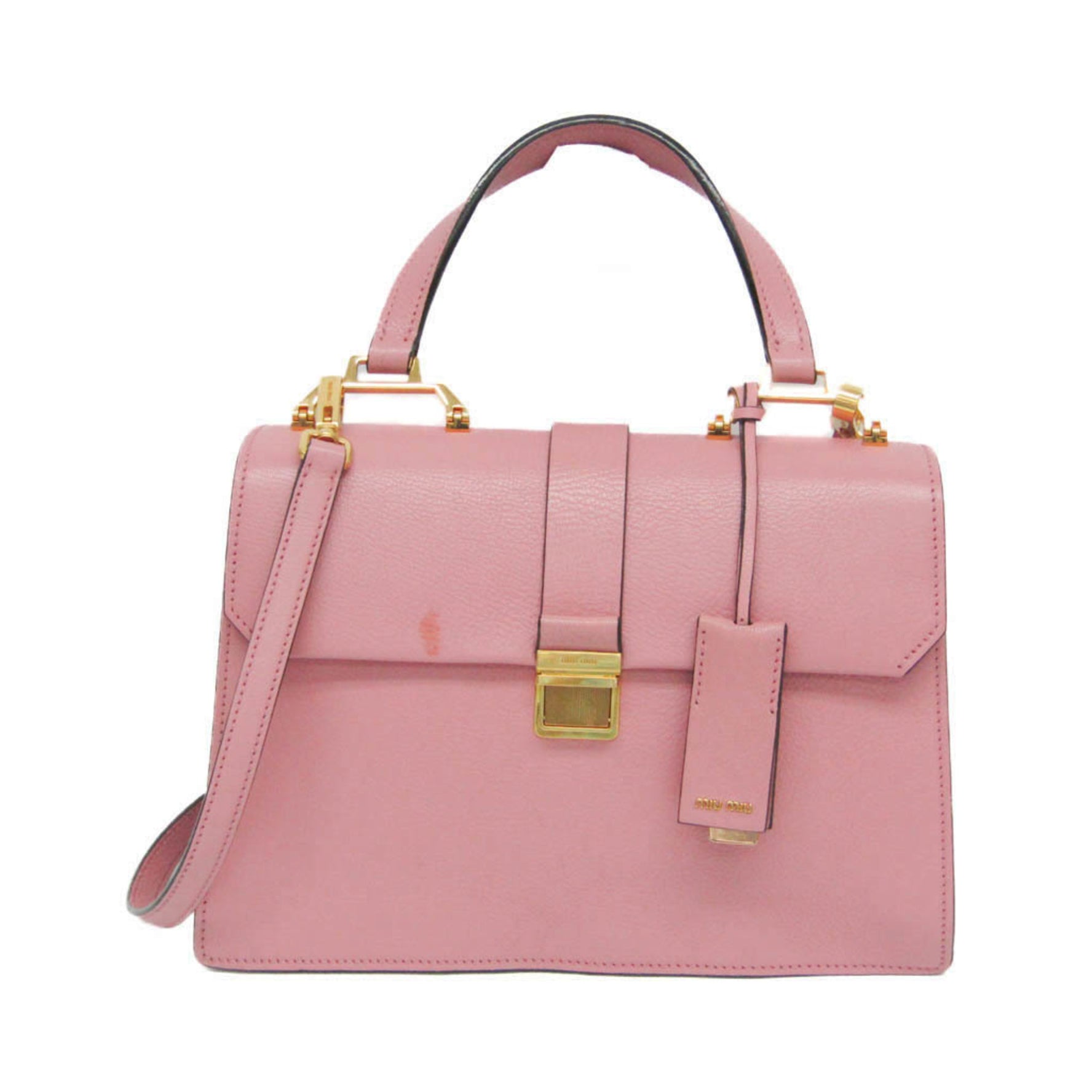 Miu Miu Madras Leather Handbag,Shoulder Bag Rose Pink