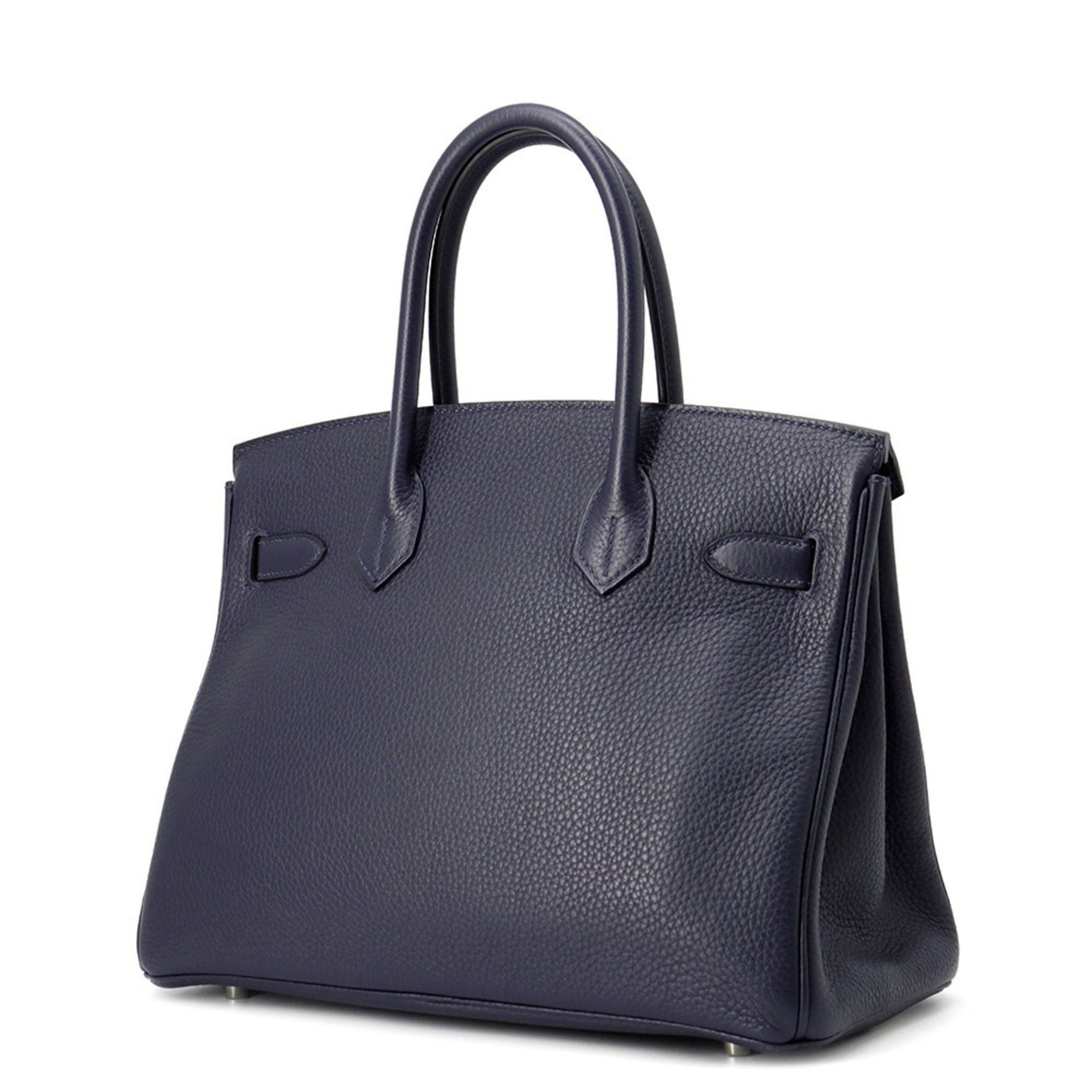 Hermès Birkin 30 Verso Bleu Nuit Rose Purple Taurillon Clemence C Stamp HERMES Handbag
