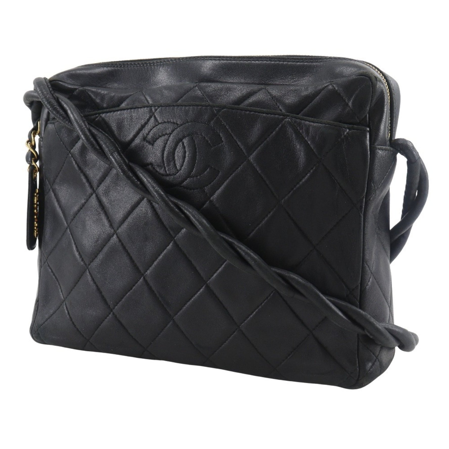 CHANEL Matelasse COCO Mark Shoulder Bag, Rope Lambskin