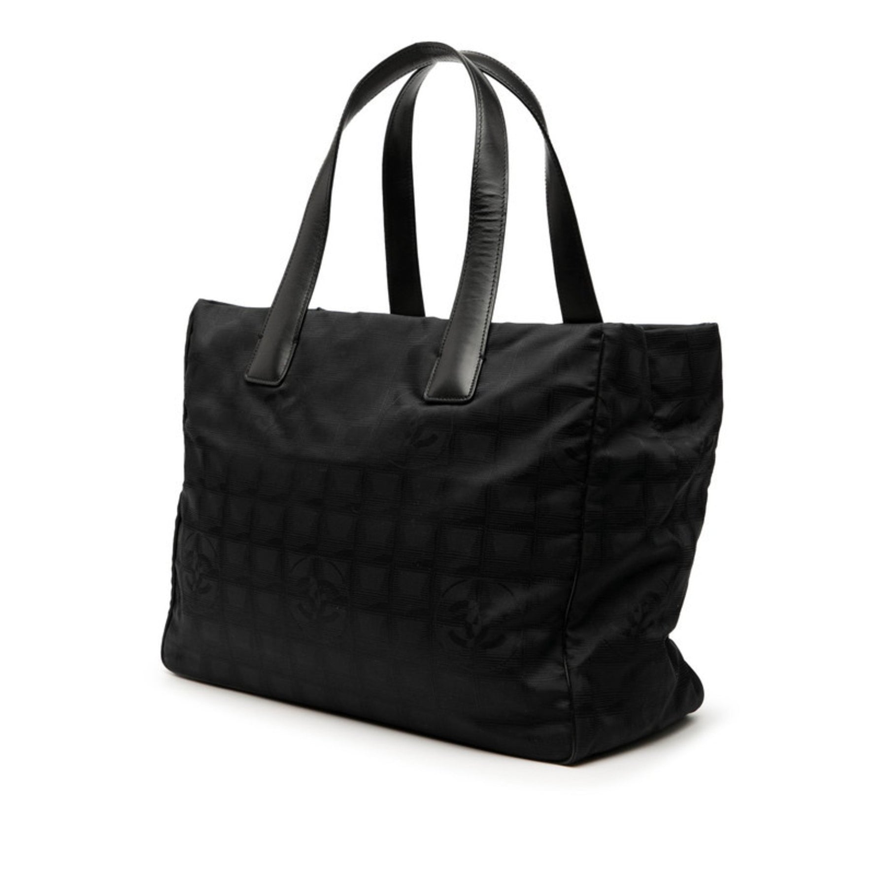 Chanel New Travel Line Handbag Tote Bag Nylon Leather