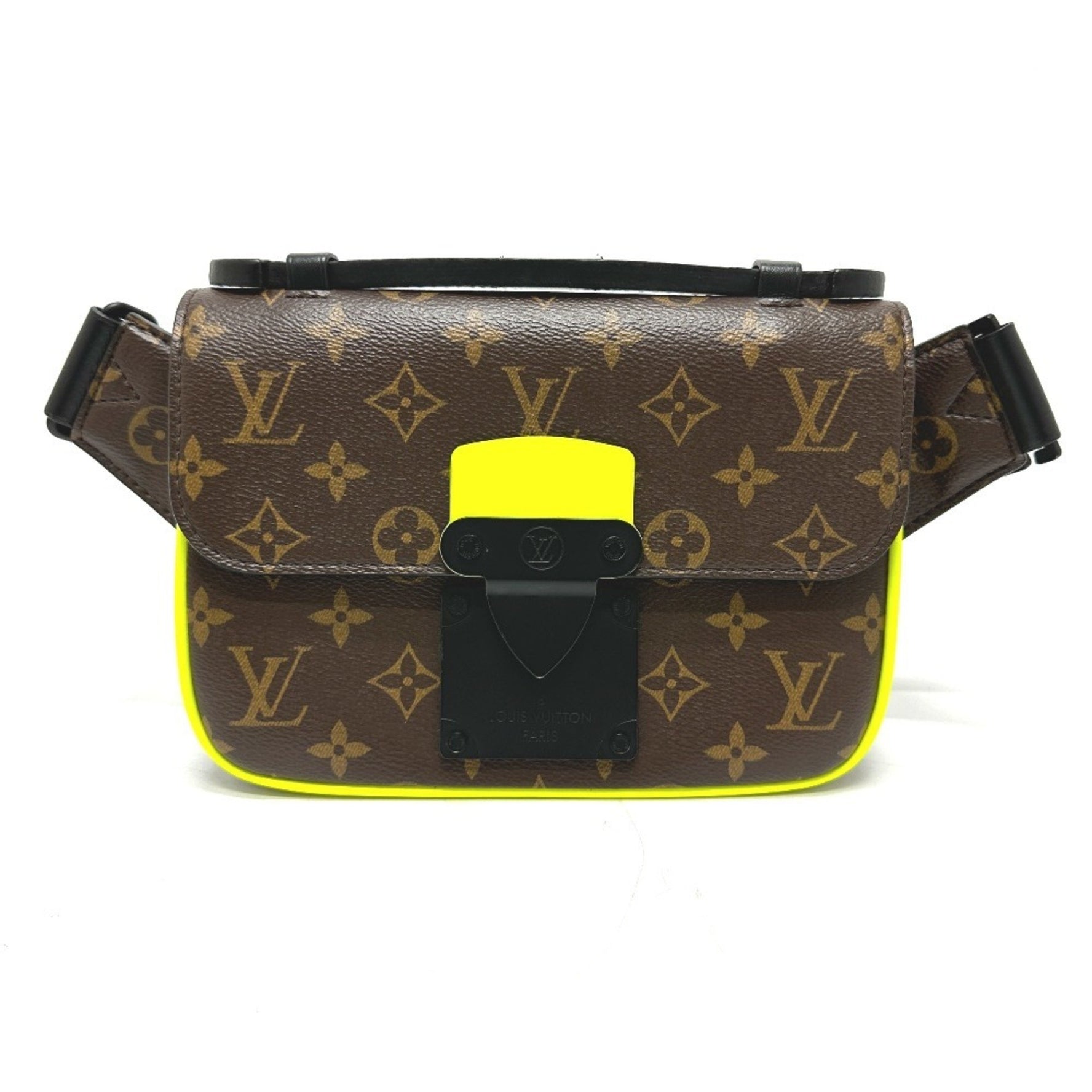 LOUIS VUITTON M45864 Monogram S-Lock Slingback Waist Bag/Shoulder Bag in Canvas, Men's, Brown