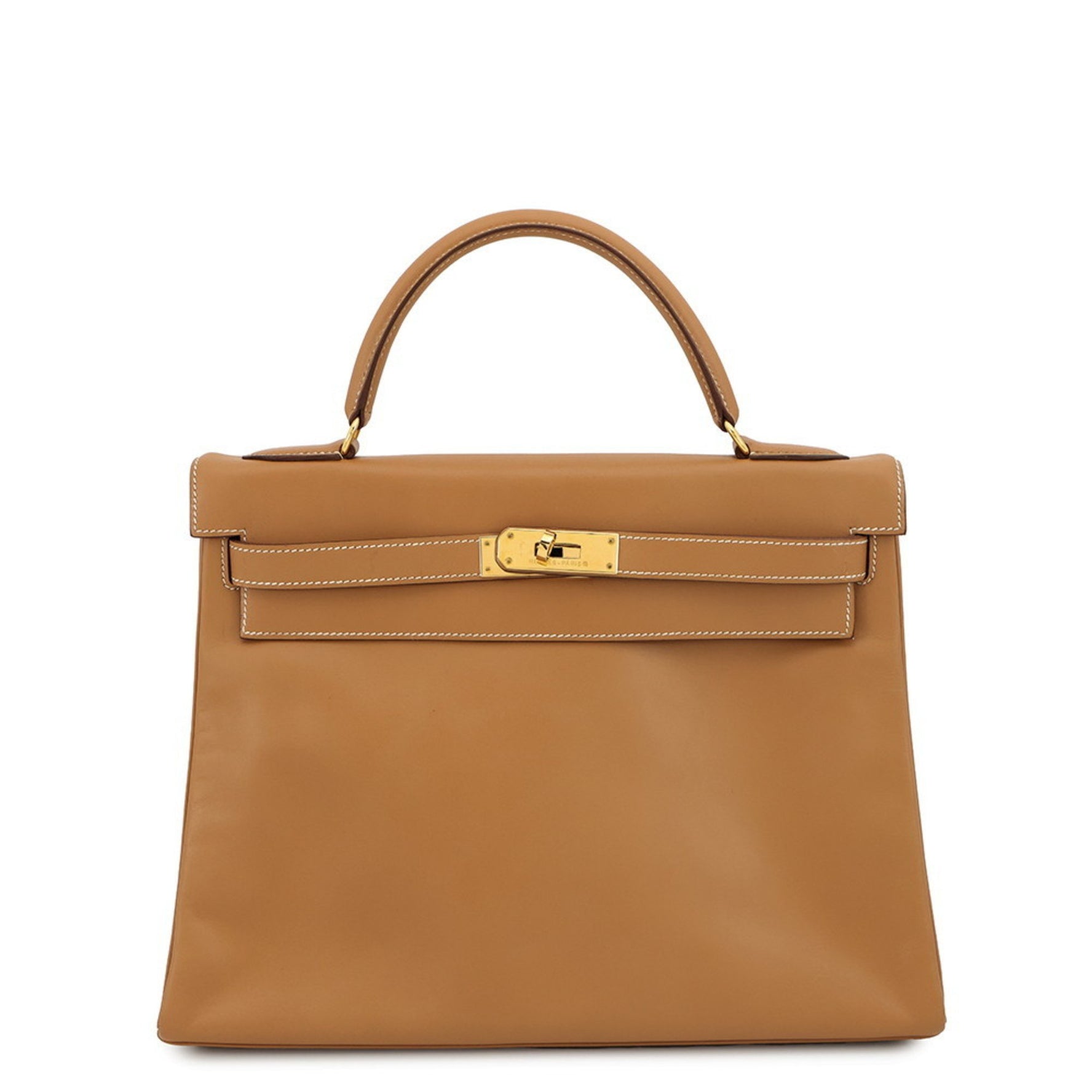 Hermes Hermès Kelly 32 Handbag, Natural Vau Chamonix Leather, Inner Stitching, XX V Stamp, 2-Way Shoulder Bag