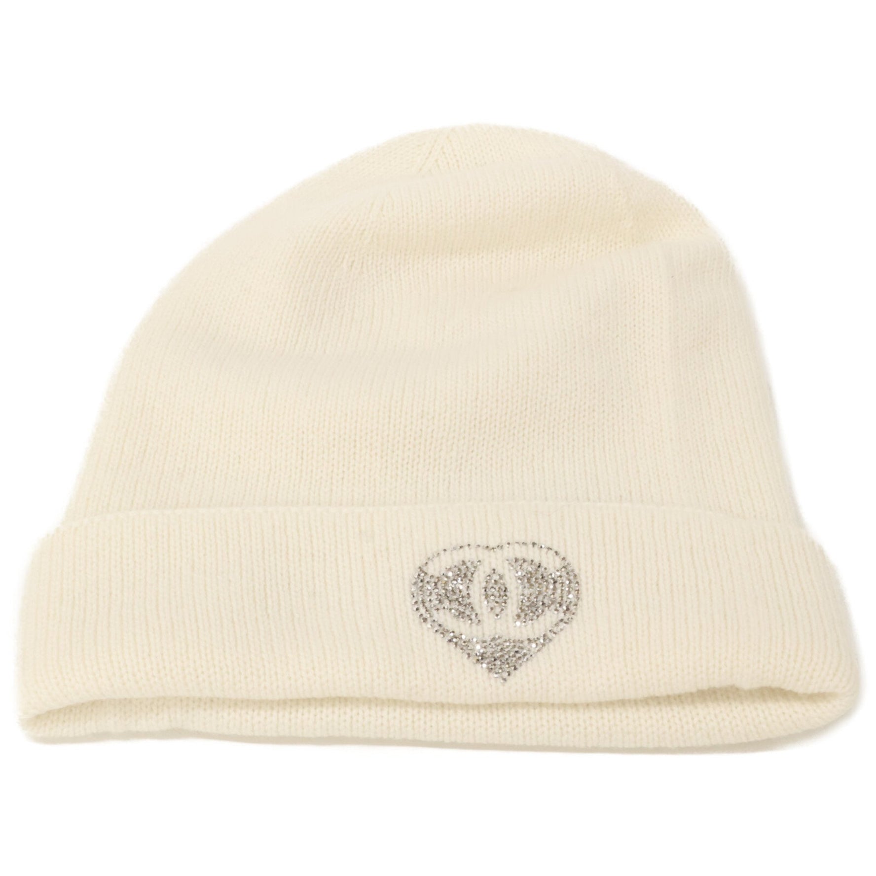 CHANEL 100% Cashmere Beanie Knit Cap Hat (No Label)