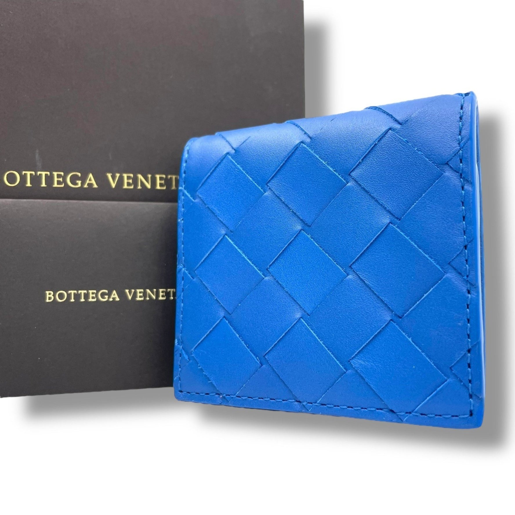 BOTTEGA VENETA Maxi Intrecciato Wallet/Coin Case, Leather, with Dust Box, Men's/Women's