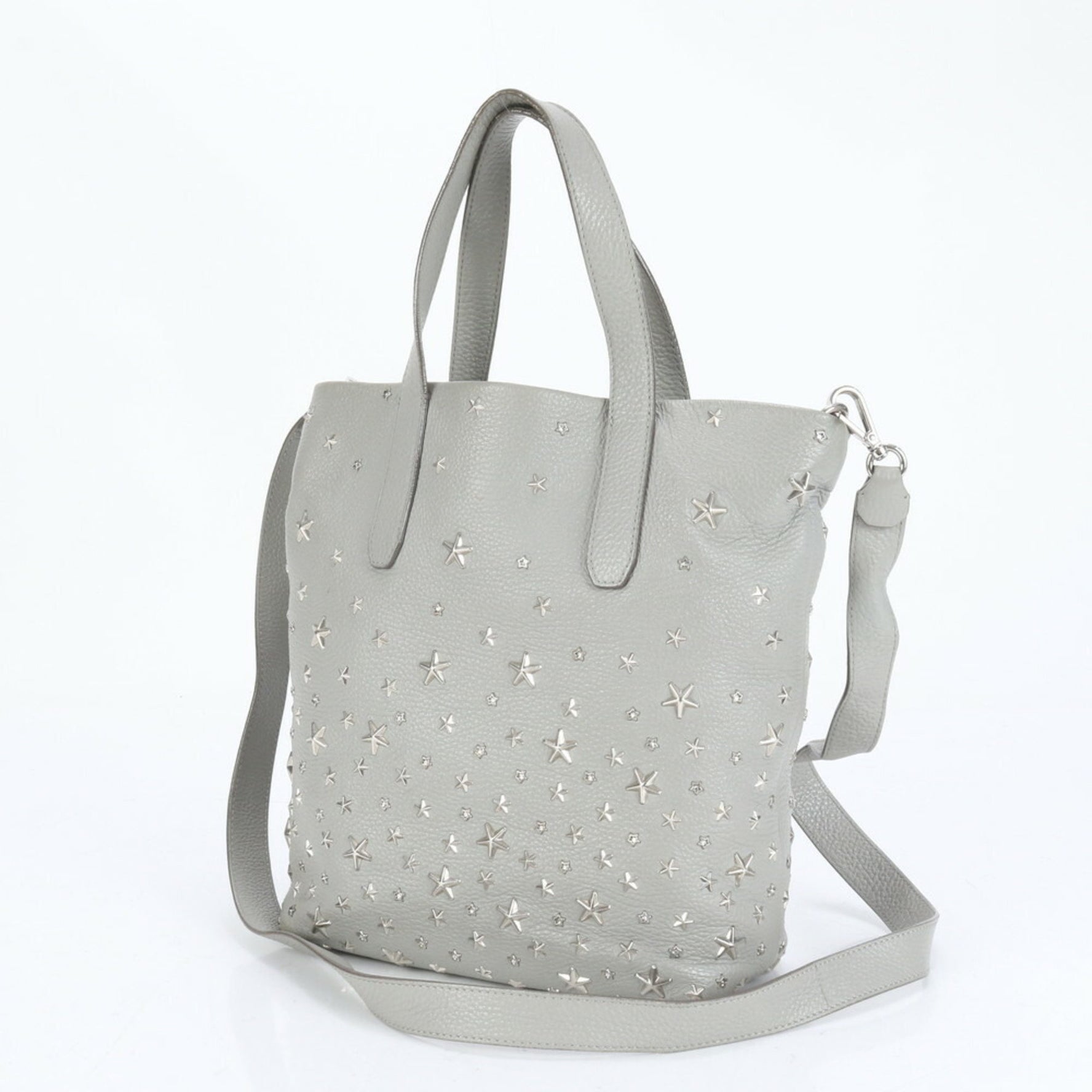 Jimmy Choo Sophia Studded Leather Shoulder Bag/Tote Bag for Women with Hologram Seal