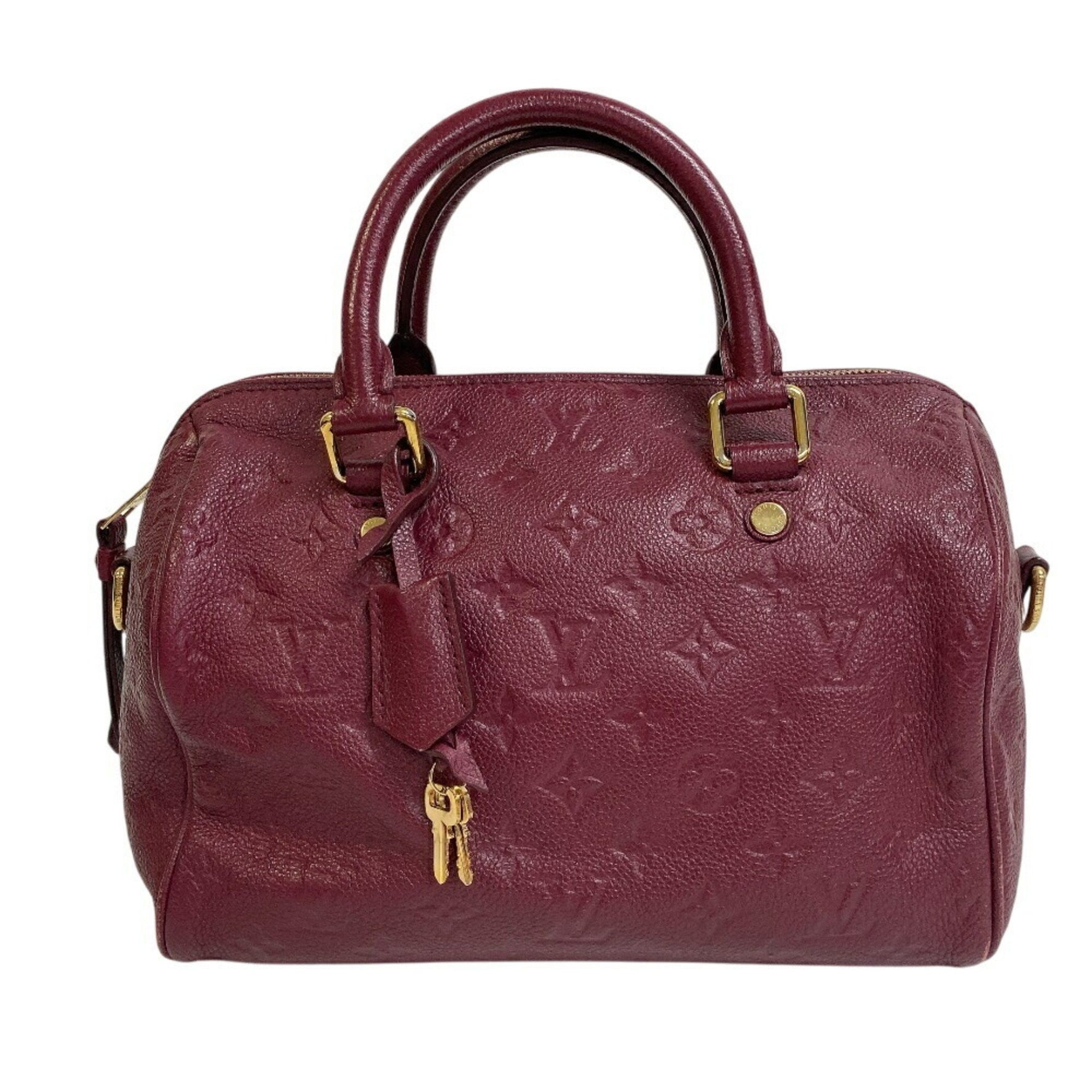 LOUIS VUITTON M40827 Speedy Bandouliere 25 2-way Shoulder Bag Monogram Empreinte Handbag Wine Red Women's Z0013779
