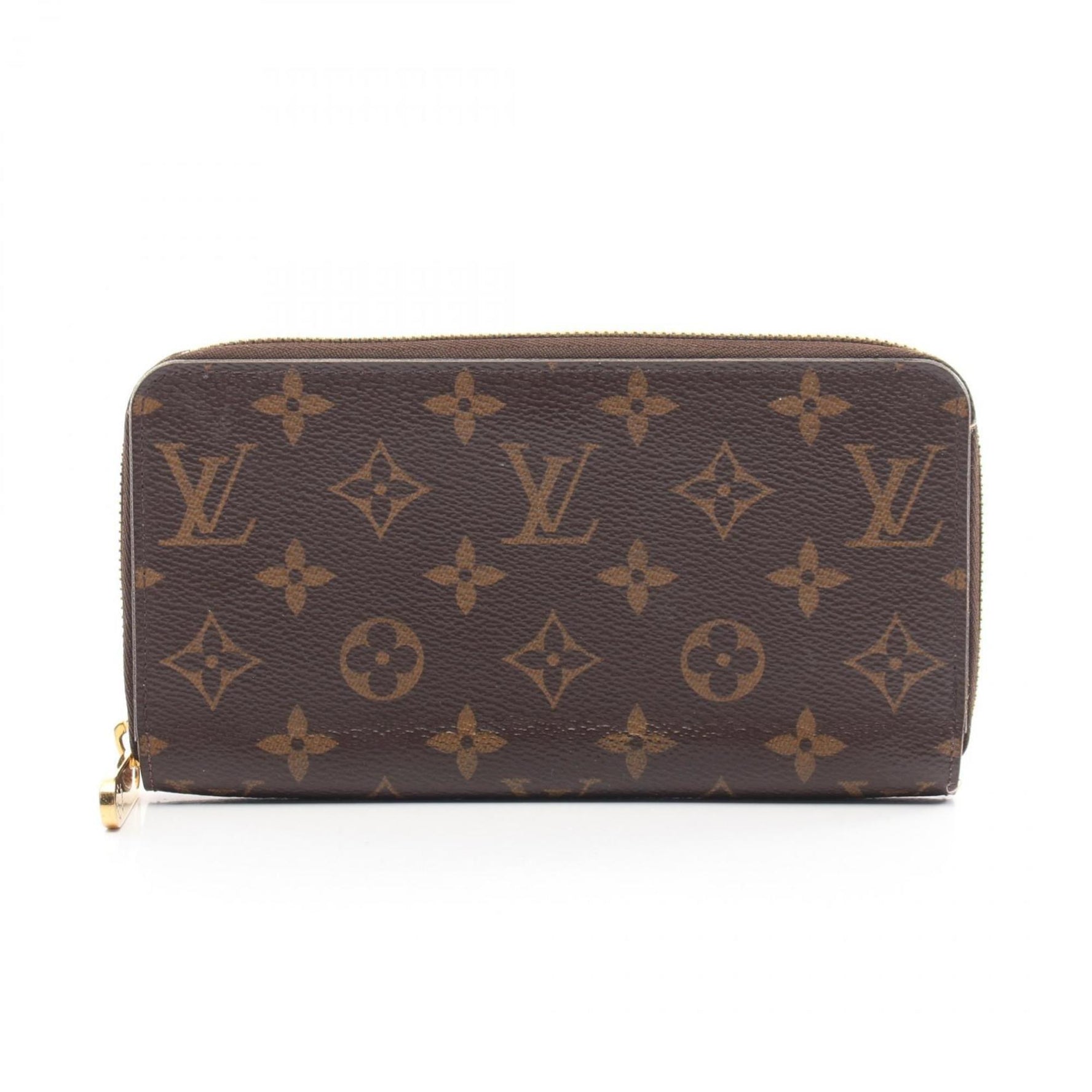 Louis Vuitton LOUIS VUITTON Zippy Wallet Monogram Rose Ballerine Round Long Coated Canvas Leather Women's Brown Pink M41894