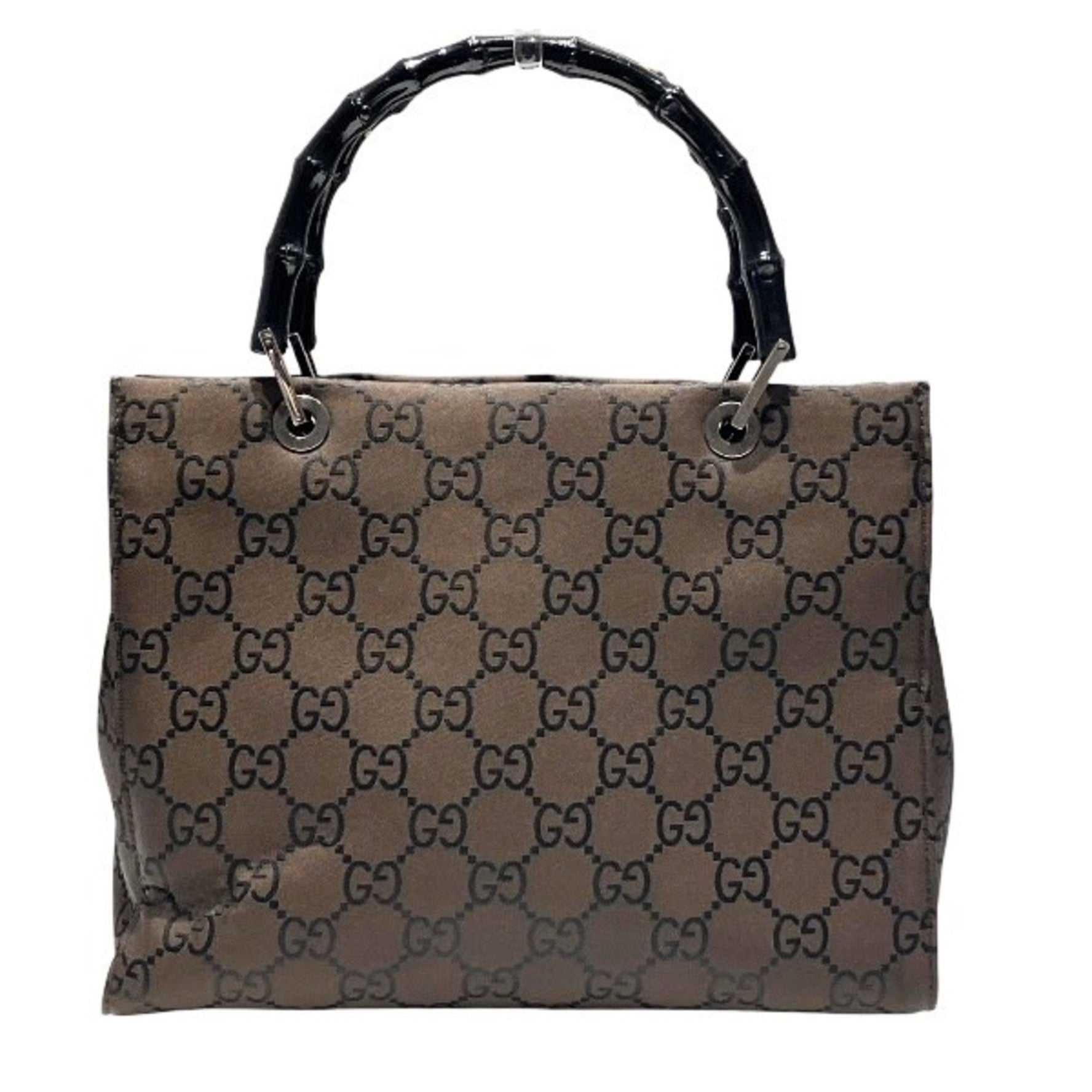 Gucci Bamboo 002-1016 Nylon Handbag