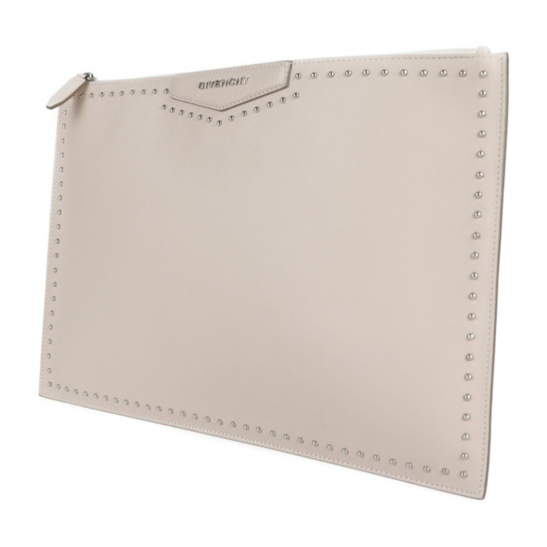 GIVENCHY ANTIGONA POUCH Antigona Pouch Second Bag Leather Pink Beige Studs Clutch 2123053008405R1