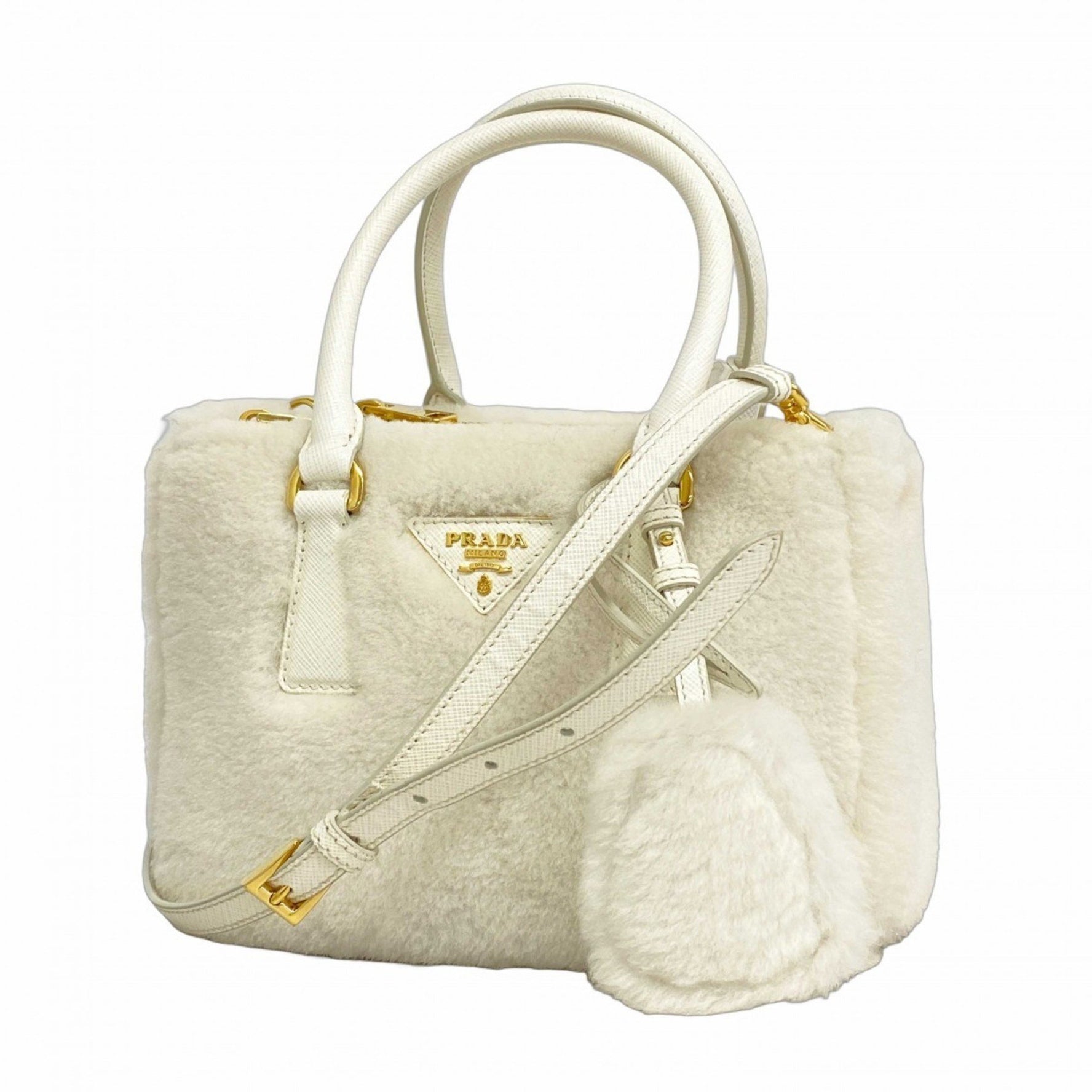 Prada Galleria handbag, leather and fur, bag