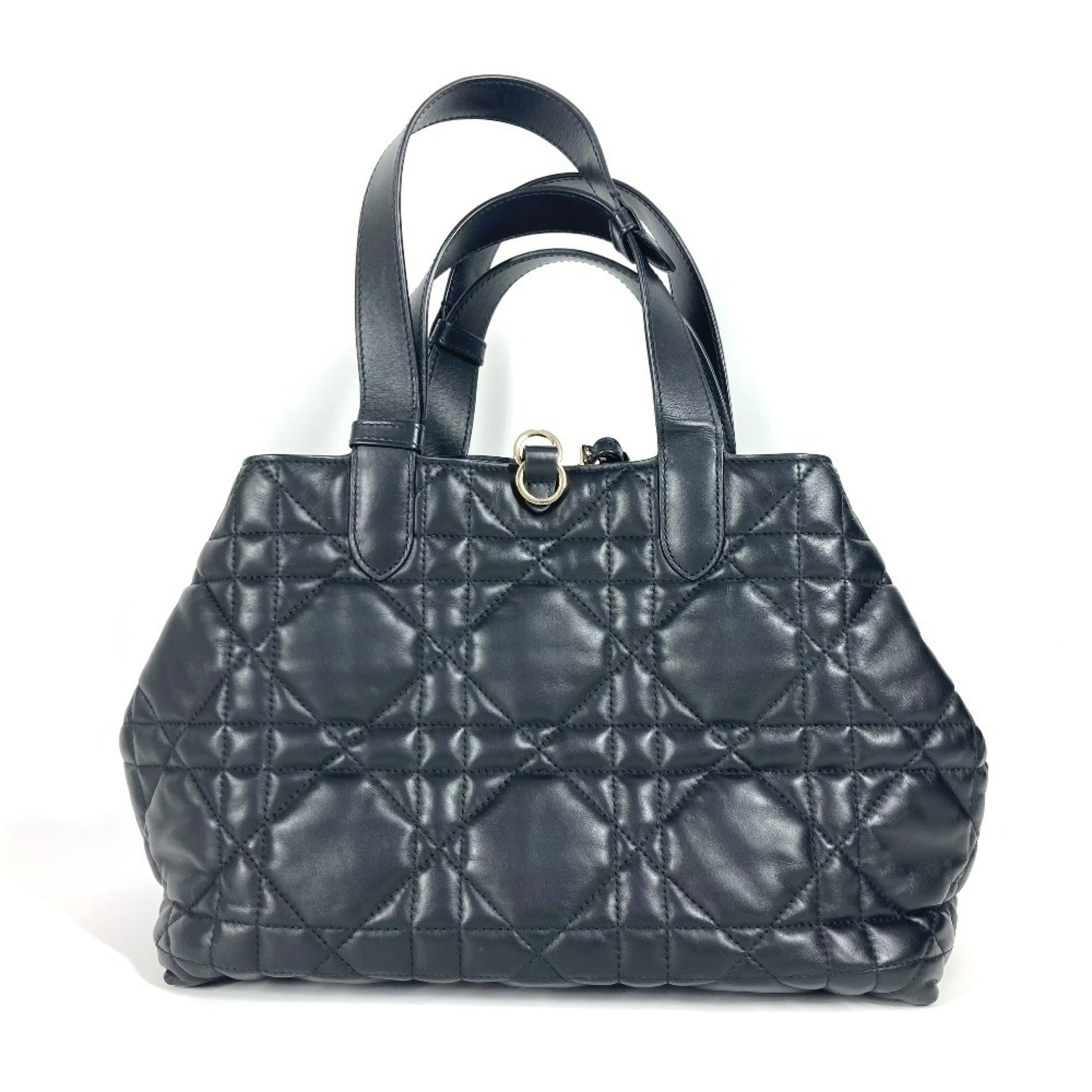 Christian Dior Dior Bag Toujour Medium Tote Handbag with Pouch Shoulder Calfskin