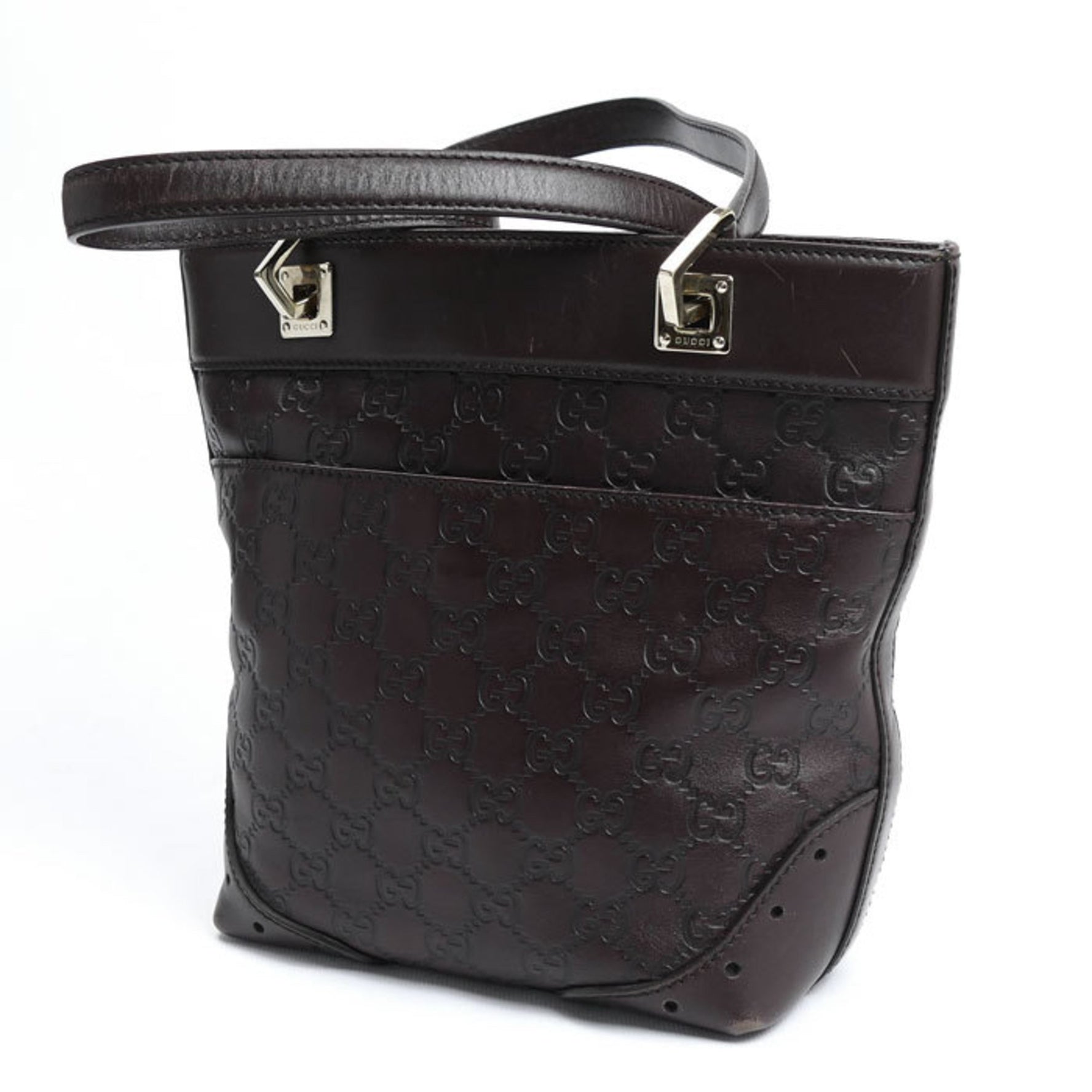 GUCCI Guccissima Tote Bag, Brown, Women's,