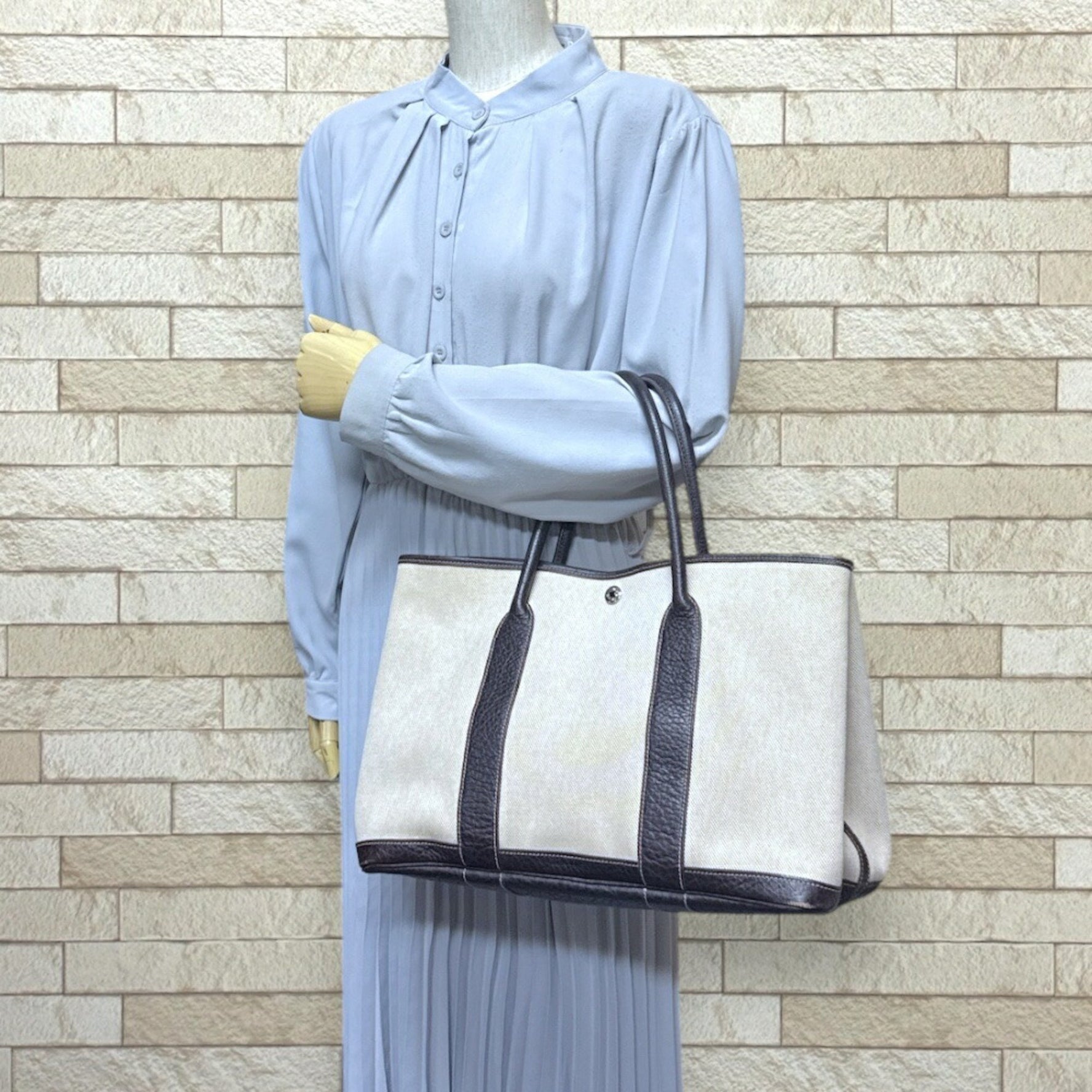 Hermes Hermès Garden PM Tote Bag in Toile H Beige