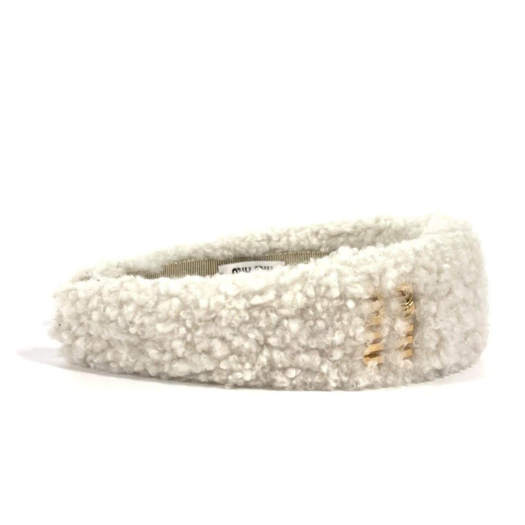 Miu Miu miu Miu Boa Logo Hair Accessory Headband Hairband Fur
