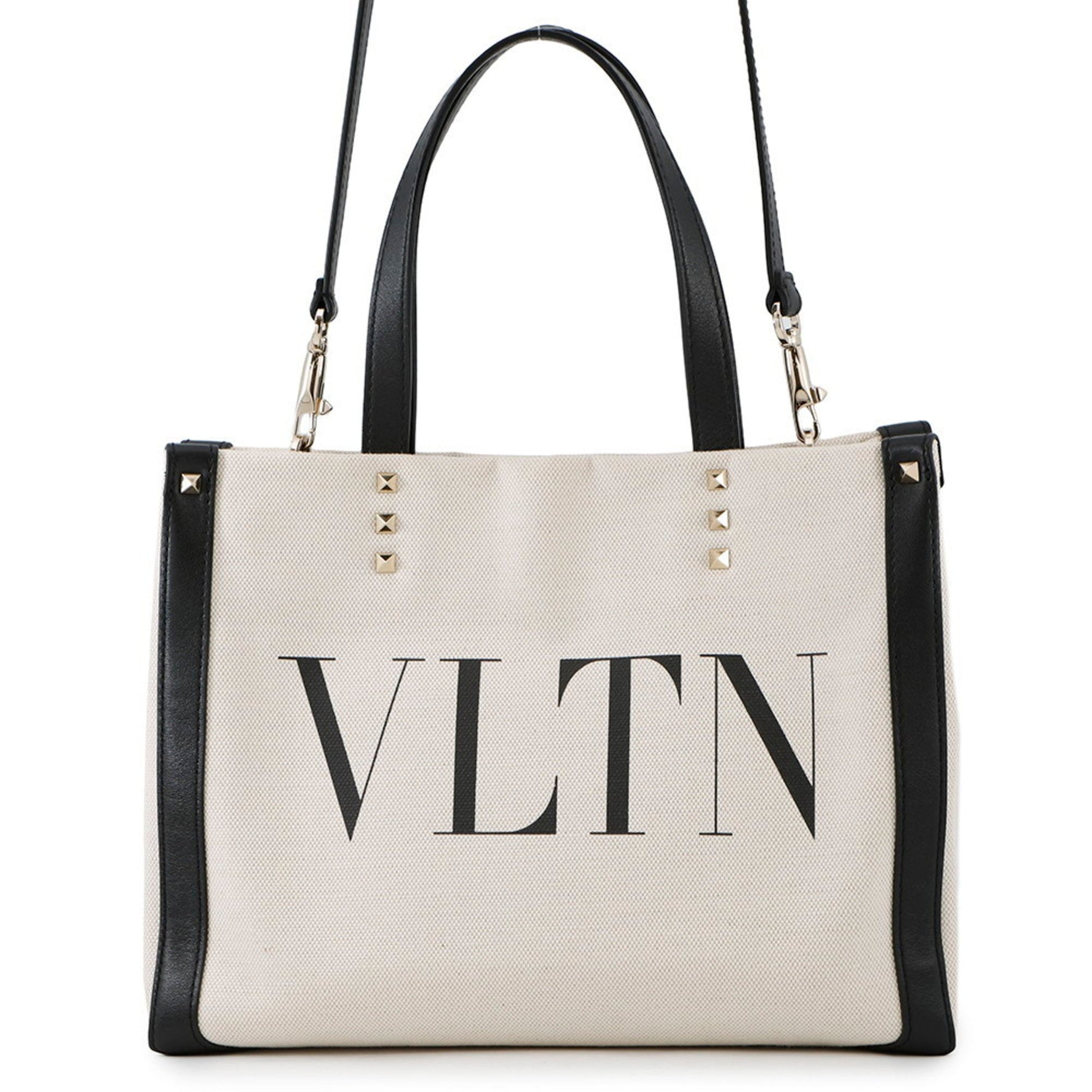 Valentino Garavani VLTN Rockstud Canvas Tote Bag VALENTINO