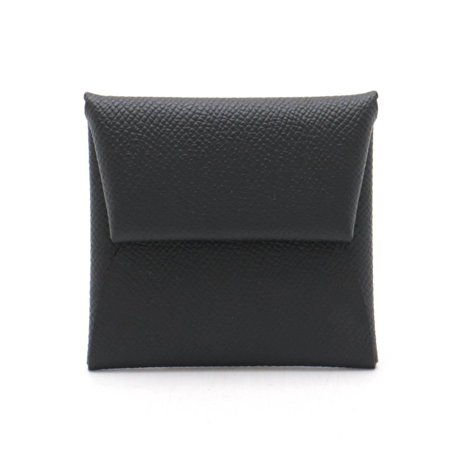 HERMES Bastia coin case, purse, Veau Epsom leather, black, B stamp