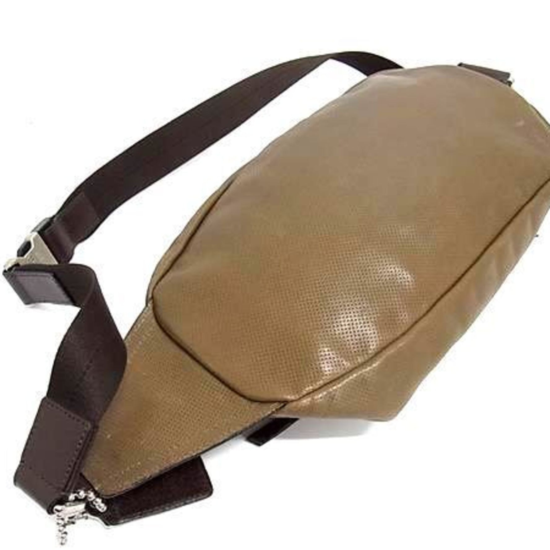 COACH Body Bag Leather Men's Perforated Crossbody