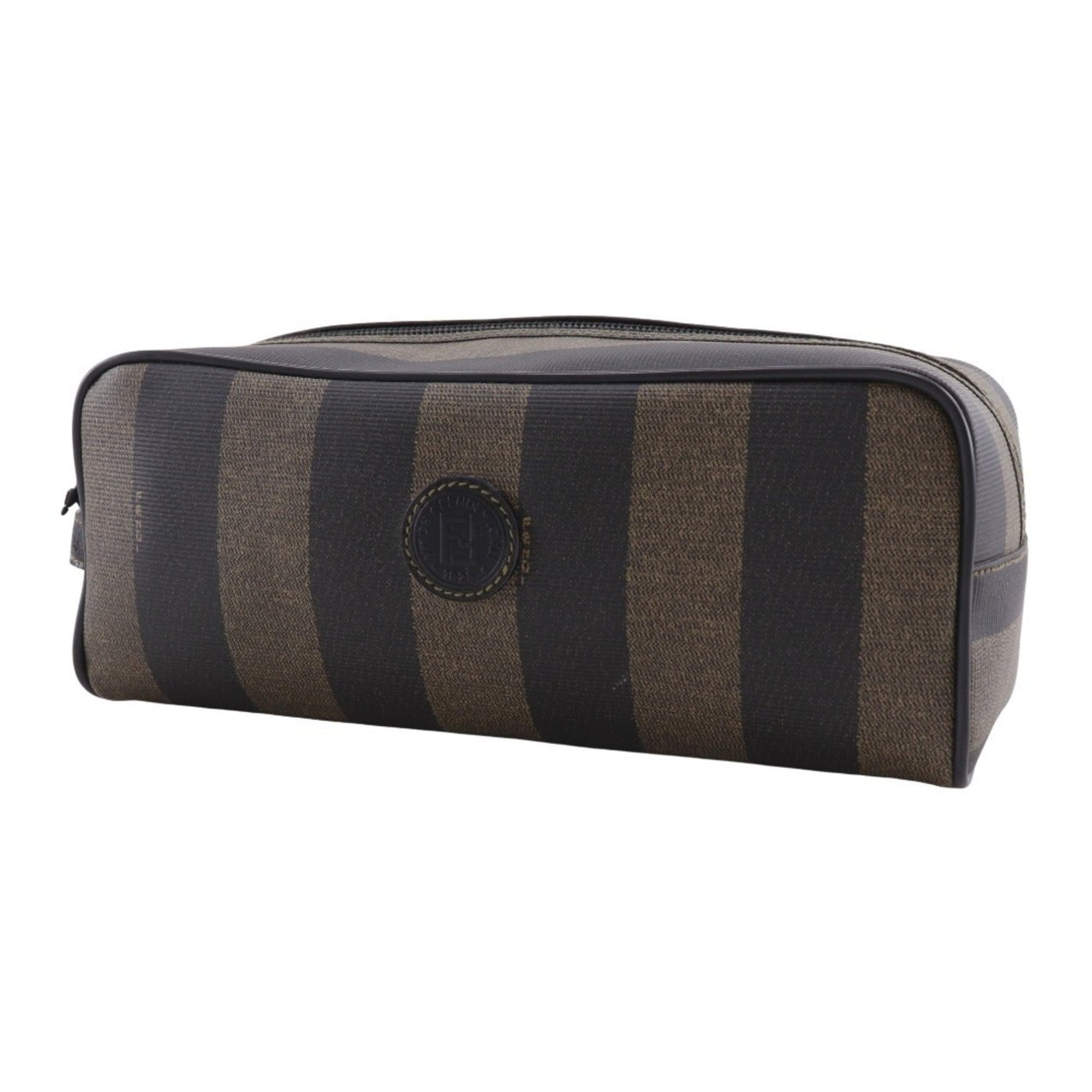 Fendi Pekan Pouch Vintage Second Bag, PVC, Zipper, Pekan