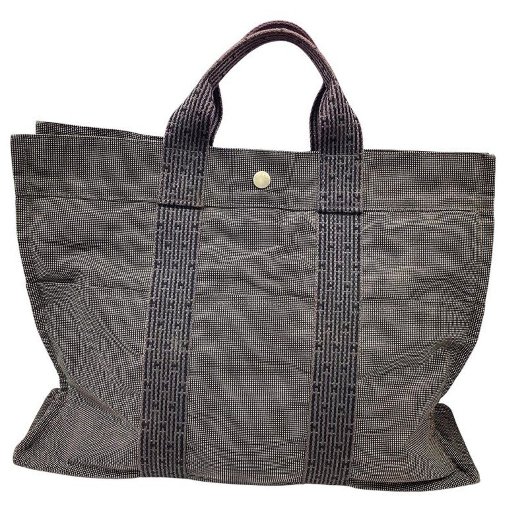 HERMES Air Line MM Tote Bag, Gray, Handbag MK-1943 JA-23869
