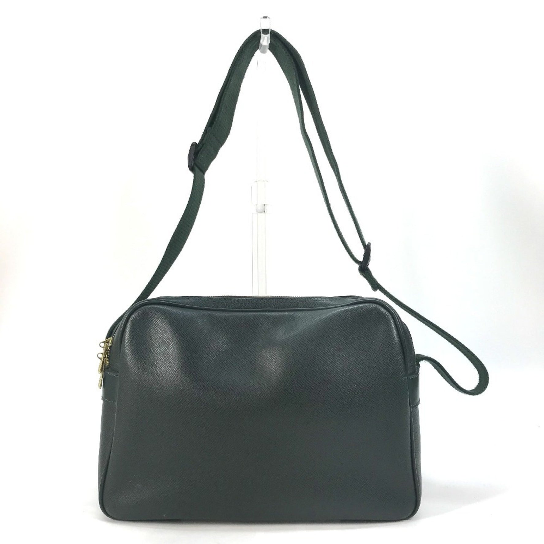 LOUIS VUITTON M30154 Taiga Reporter PM Shoulder Bag in Leather and Episea Green