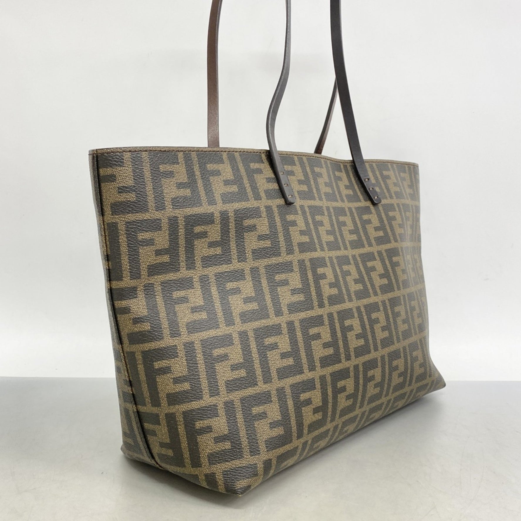 Fendi Zucca Tote Bag Brown Black