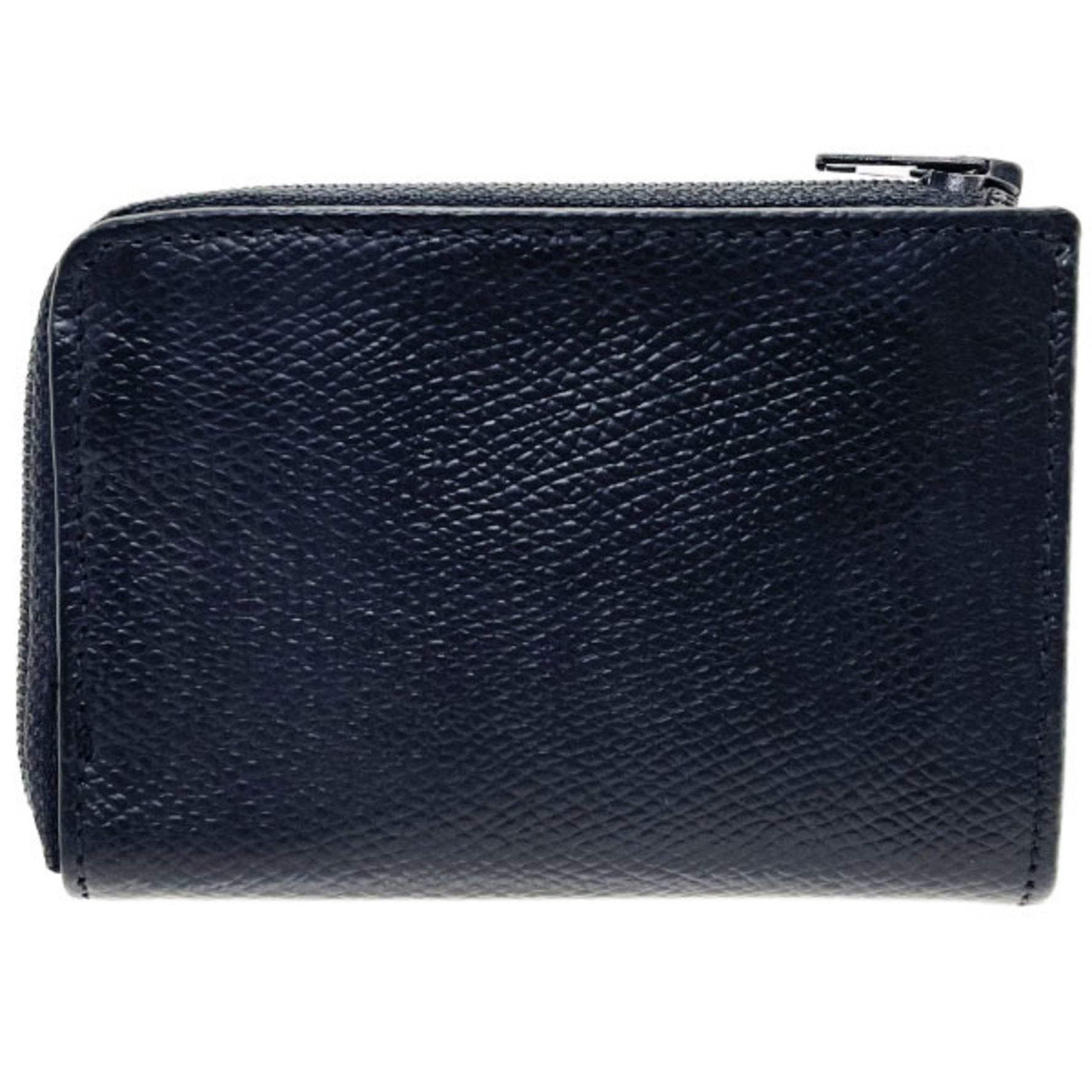 Christian Dior Coin Case L-Shaped Purse Leather CD Old Classic C.Dior