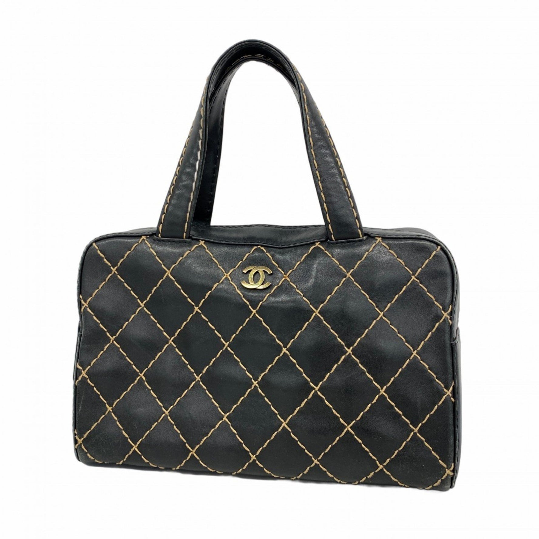 Chanel handbag, wild stitch lambskin
