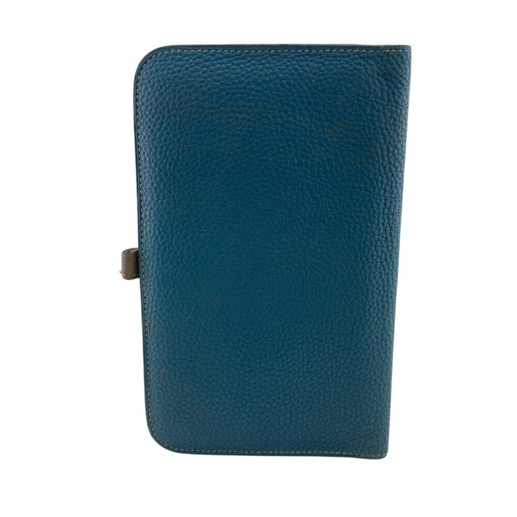 HERMES Hermes Dogon GM Long Wallet Blue Women's