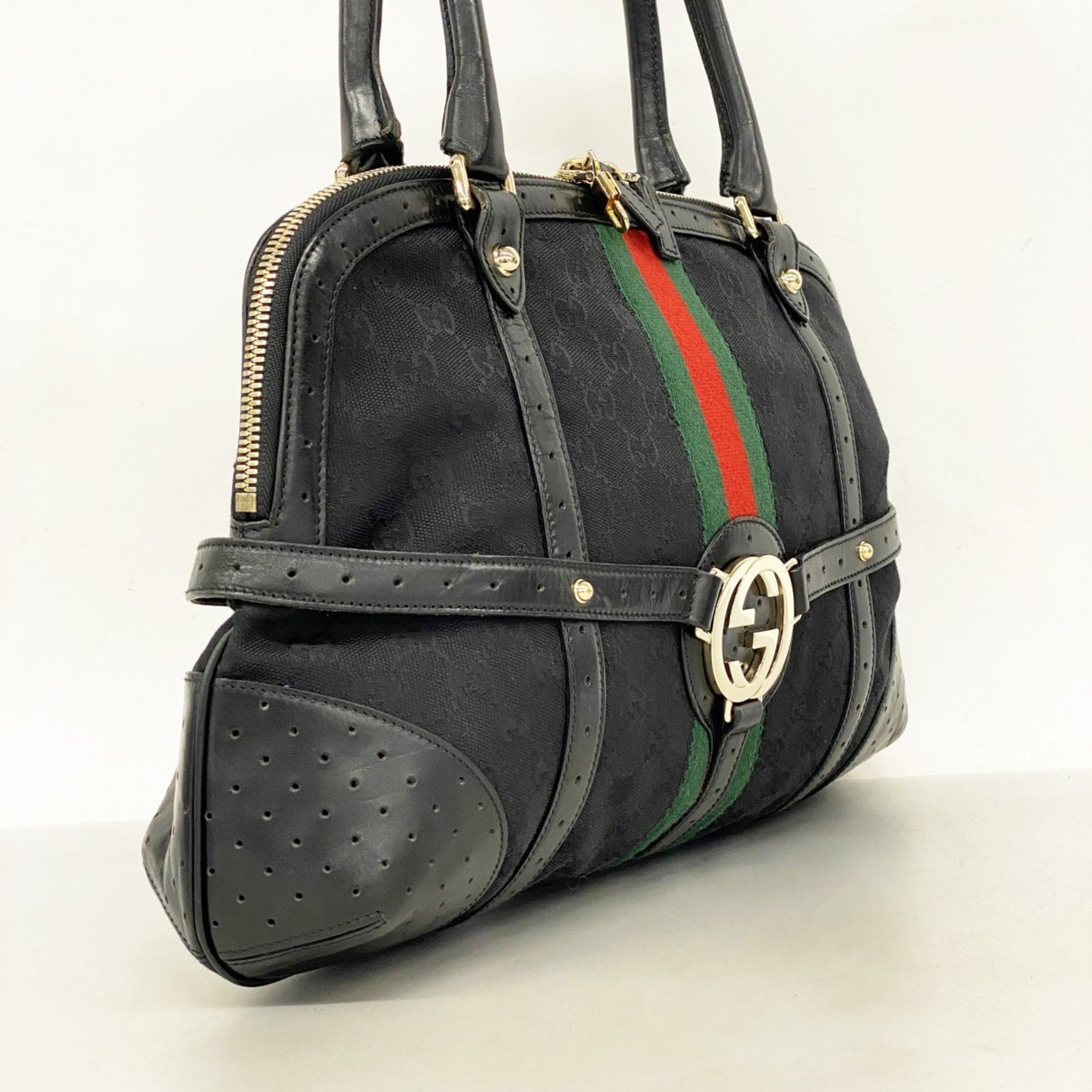 Gucci GG Canvas Sherry Line Handbag