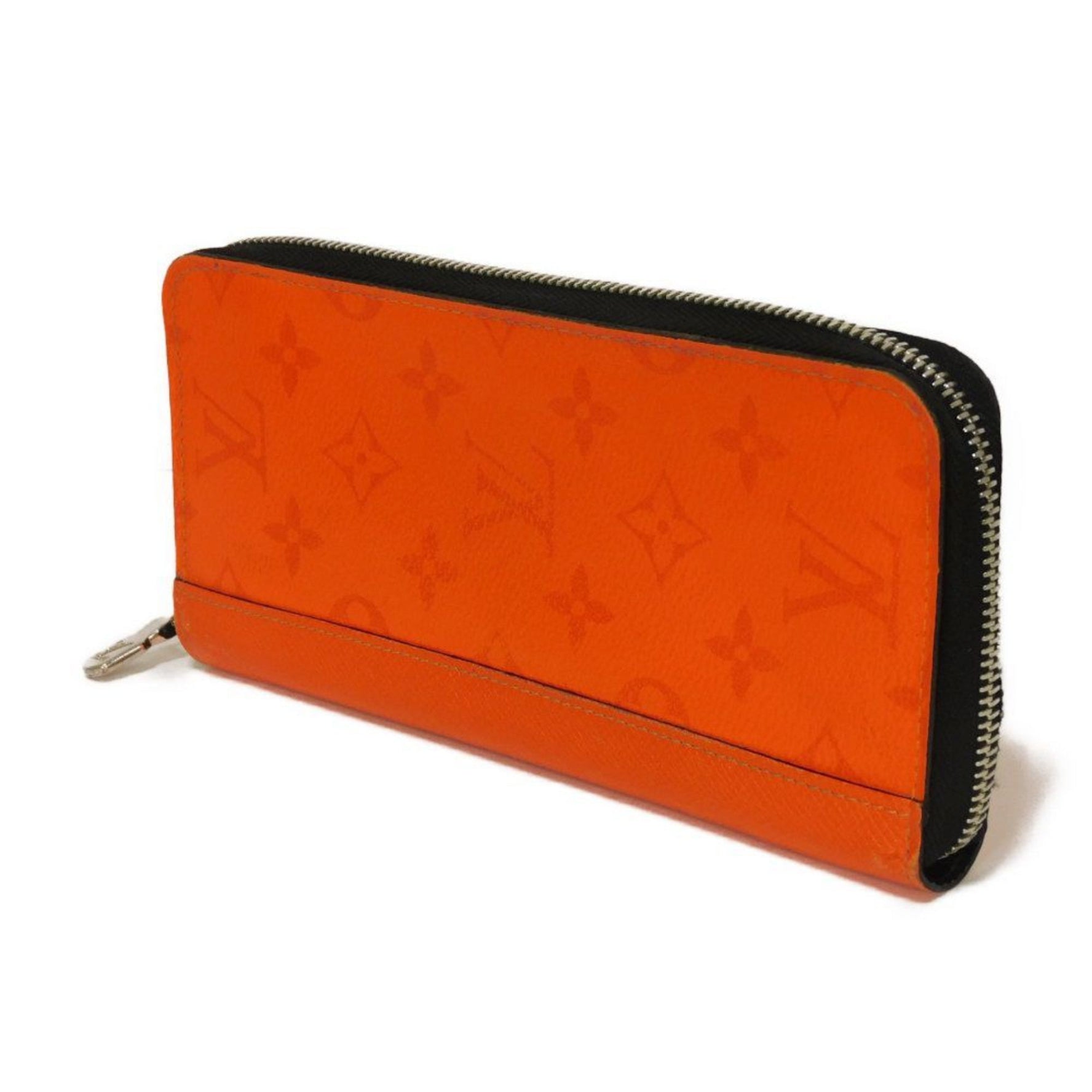 Louis Vuitton Zippy Wallet, Vertical Round, Taiga Rama Monogram Volcano