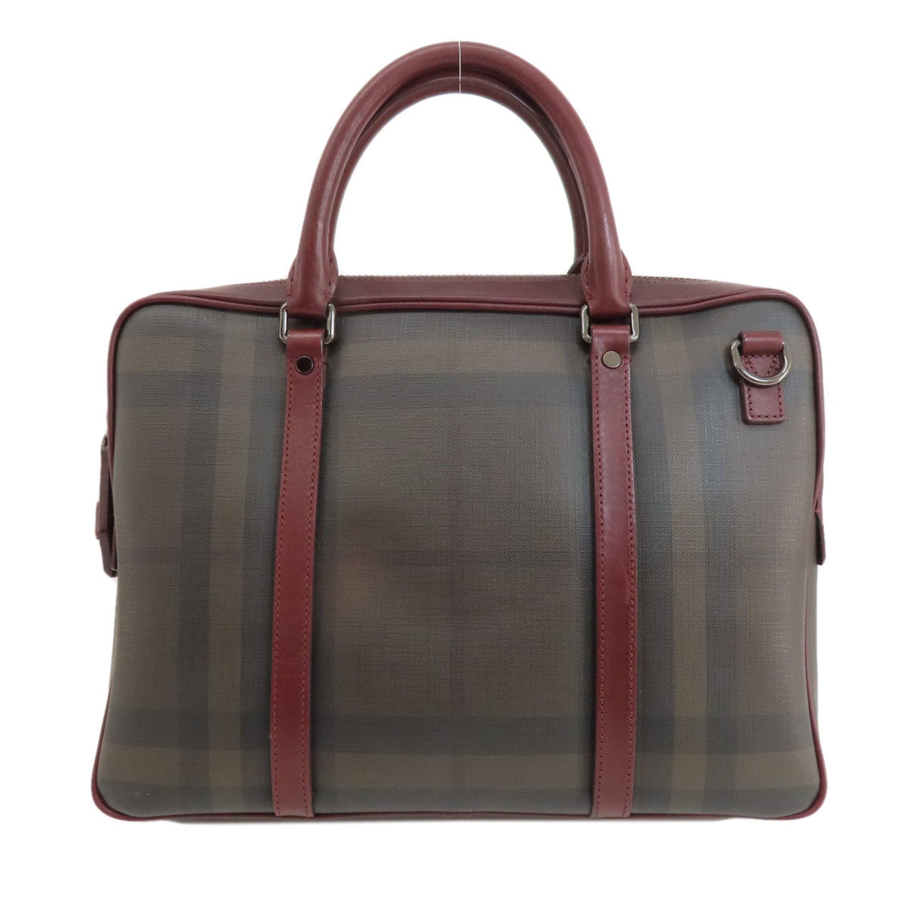 Burberry Check Pattern Handbag PVC/Leather