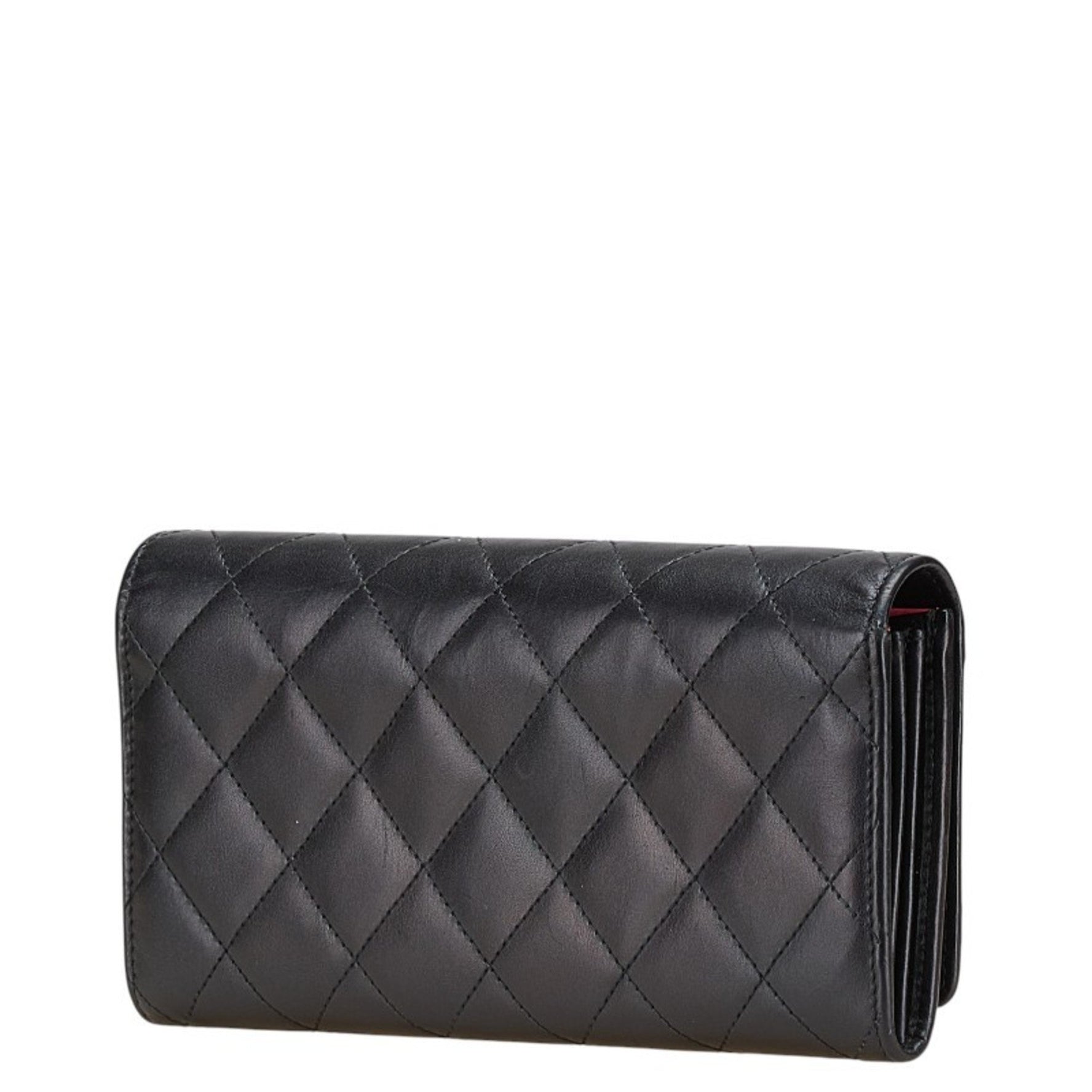 CHANEL Matelasse Cambon Line Long Wallet in Lambskin with Enamel