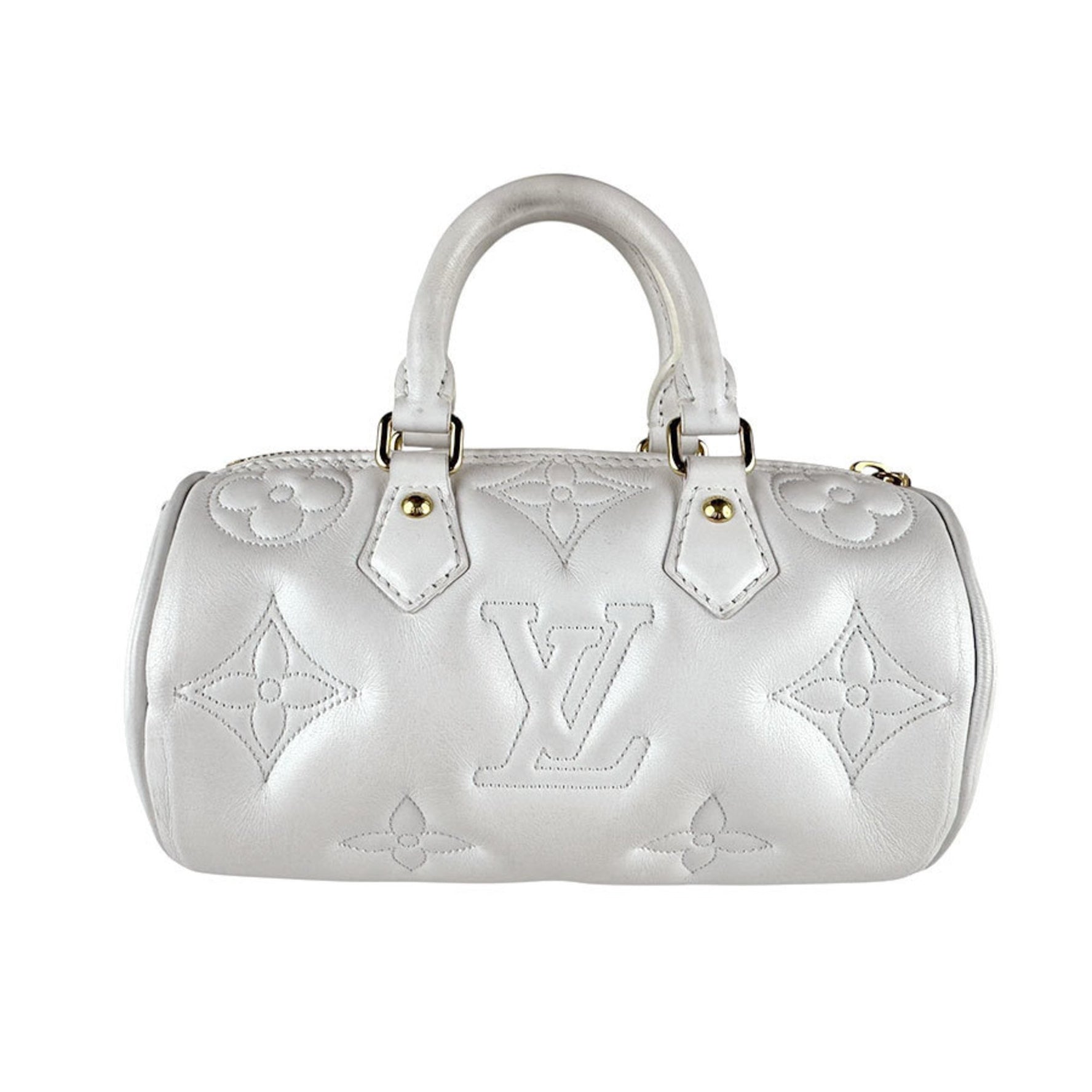 Louis Vuitton Bubblegram Papillon BB Leather Snow Handbag Shoulder Bag Women's M59827 z6544