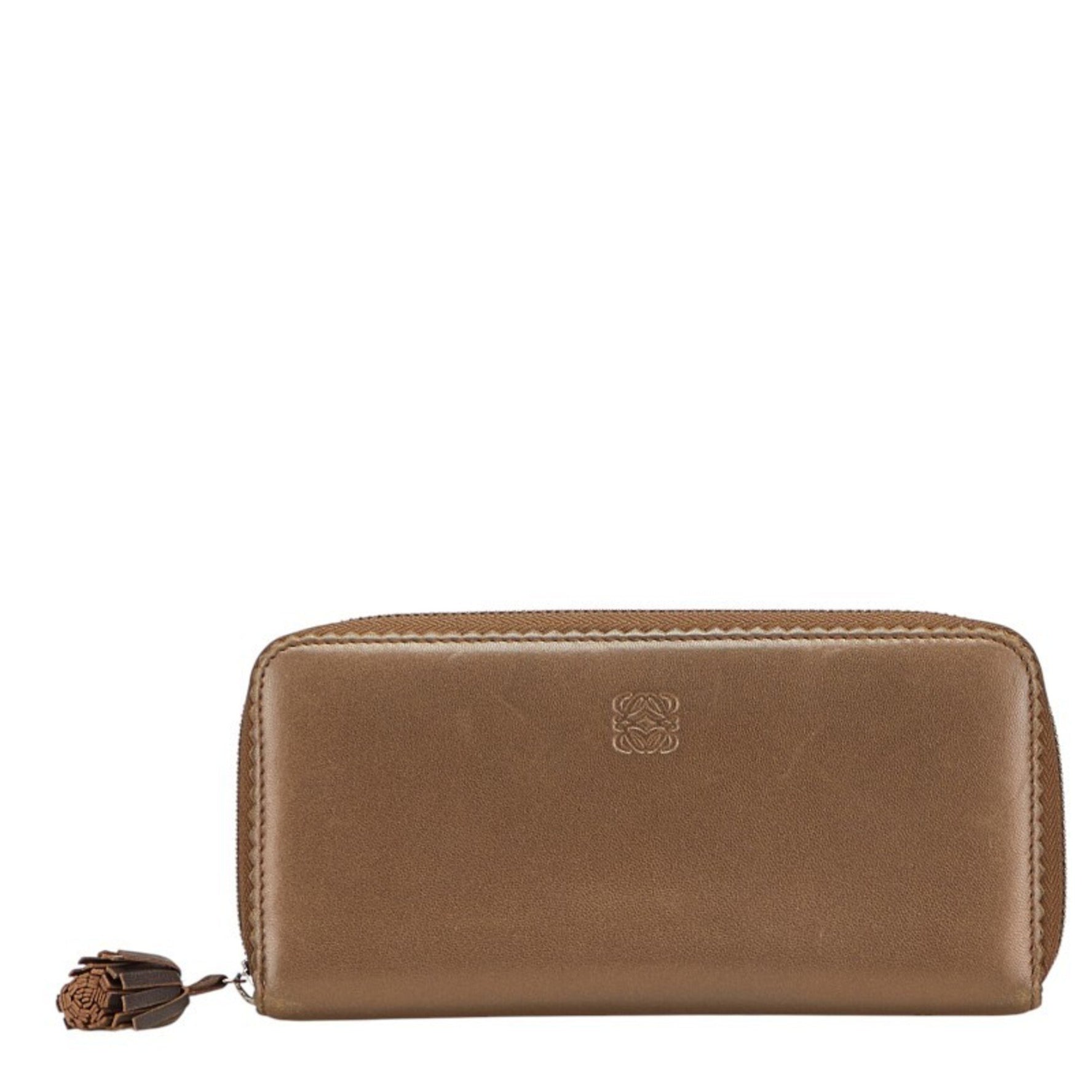 LOEWE Anagram Round Zip Long Wallet Leather