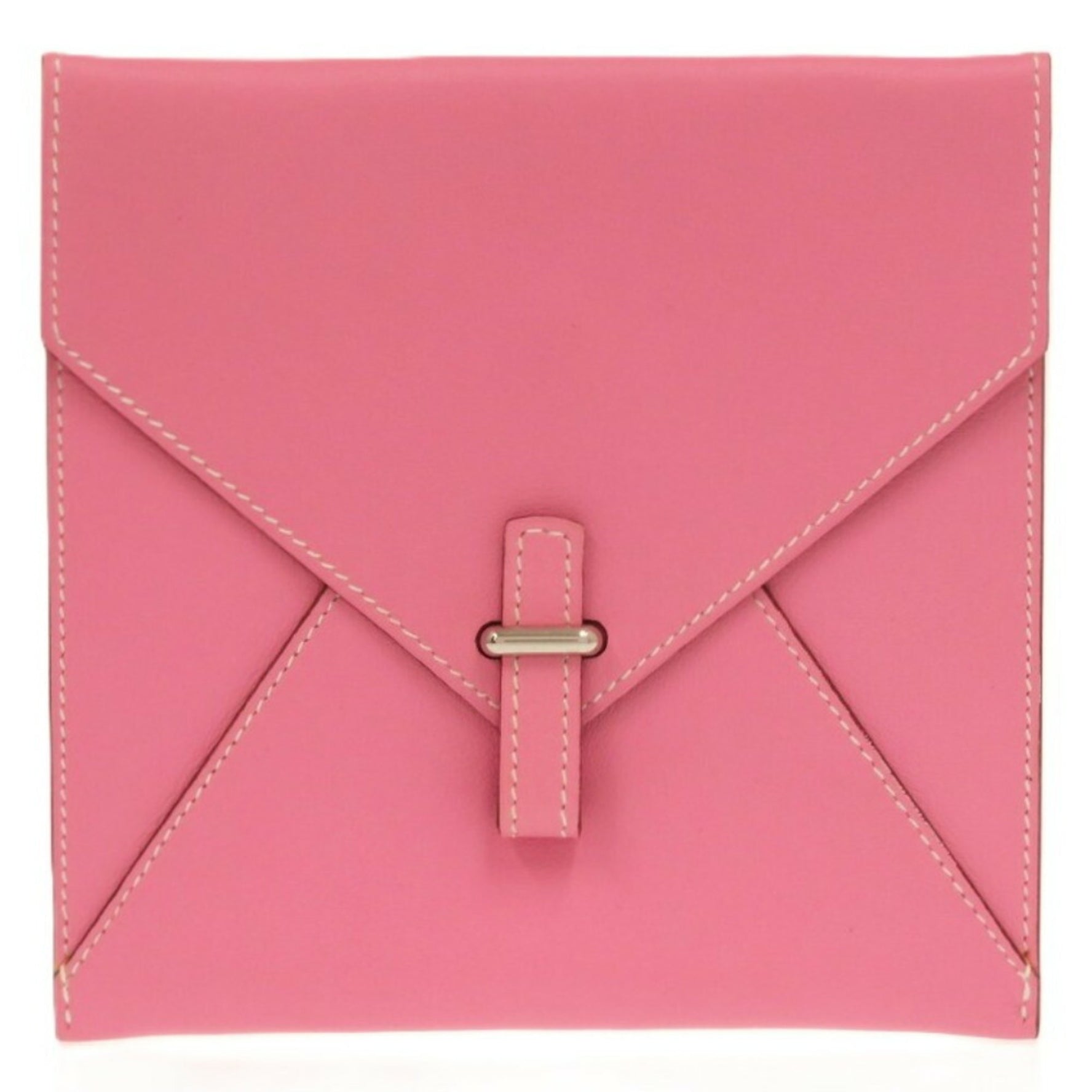 Hermès Pochette Bianca Leather Pink Pouch with N Stamp