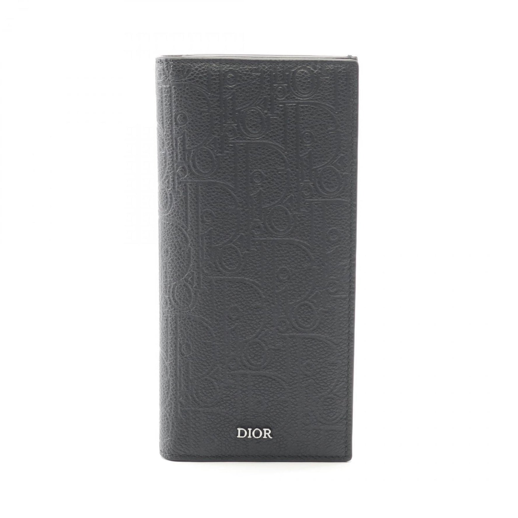 Christian Dior Dior Vertical Wallet, Bi-fold Long Leather