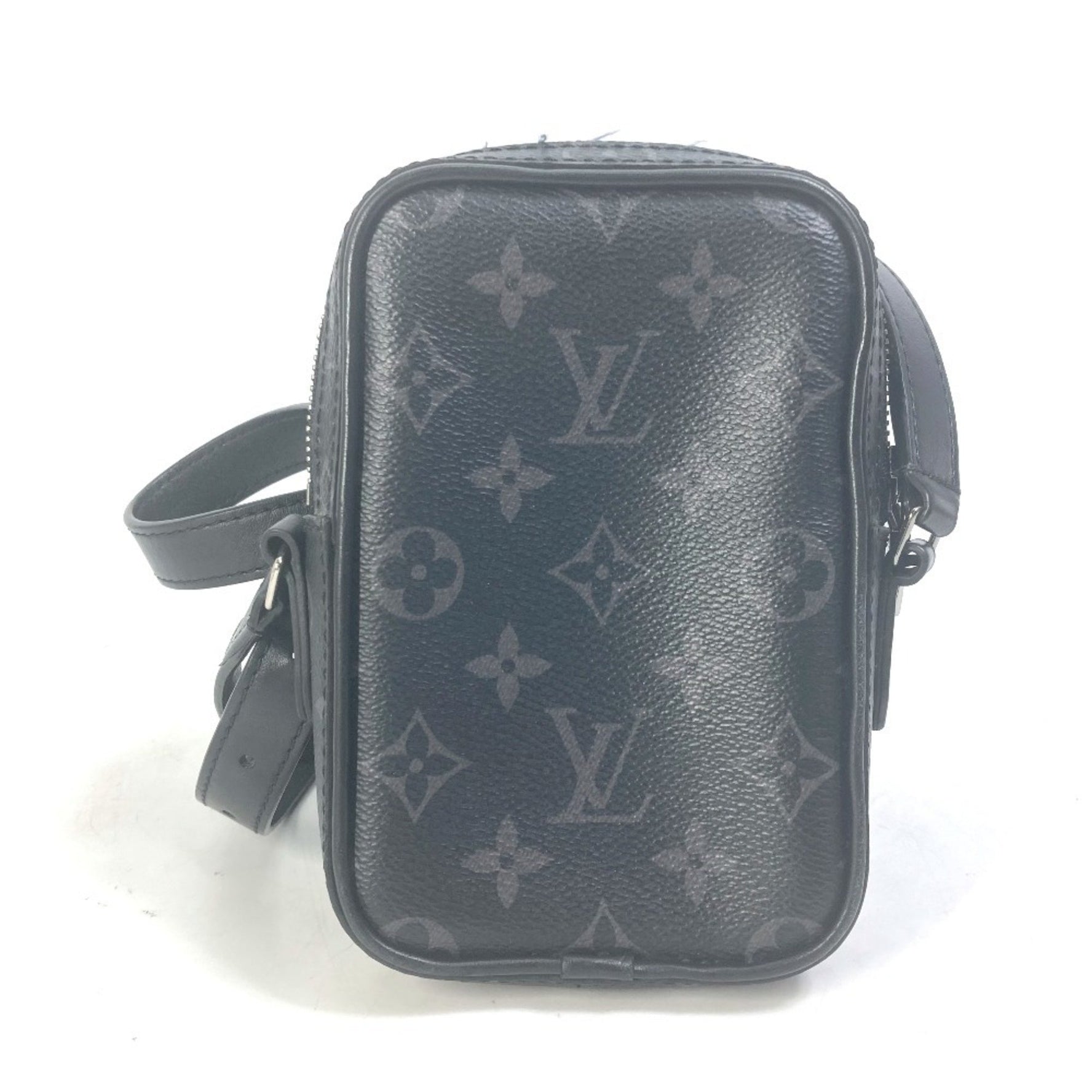 LOUIS VUITTON M45928 Monogram Eclipse Danube PPM Trunk Print Comic Shoulder Bag in Canvas, Men's, Black