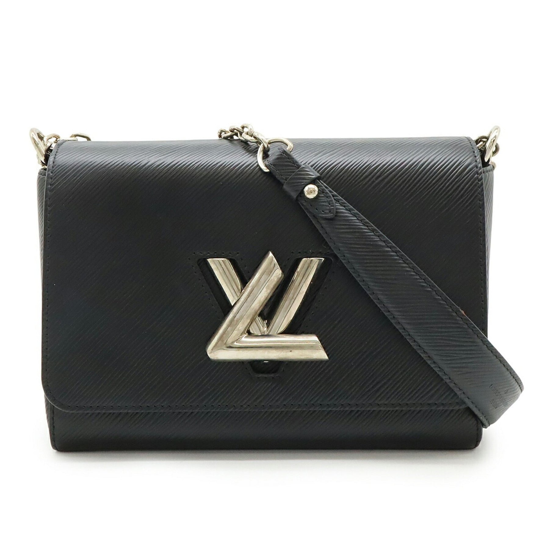 LOUIS VUITTON Epi Twist MM Shoulder Bag/Chain Bag in Noir/Black